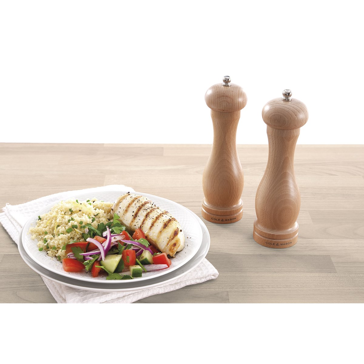 Cole & Mason Precision saltkvern 20 cm bøk natur