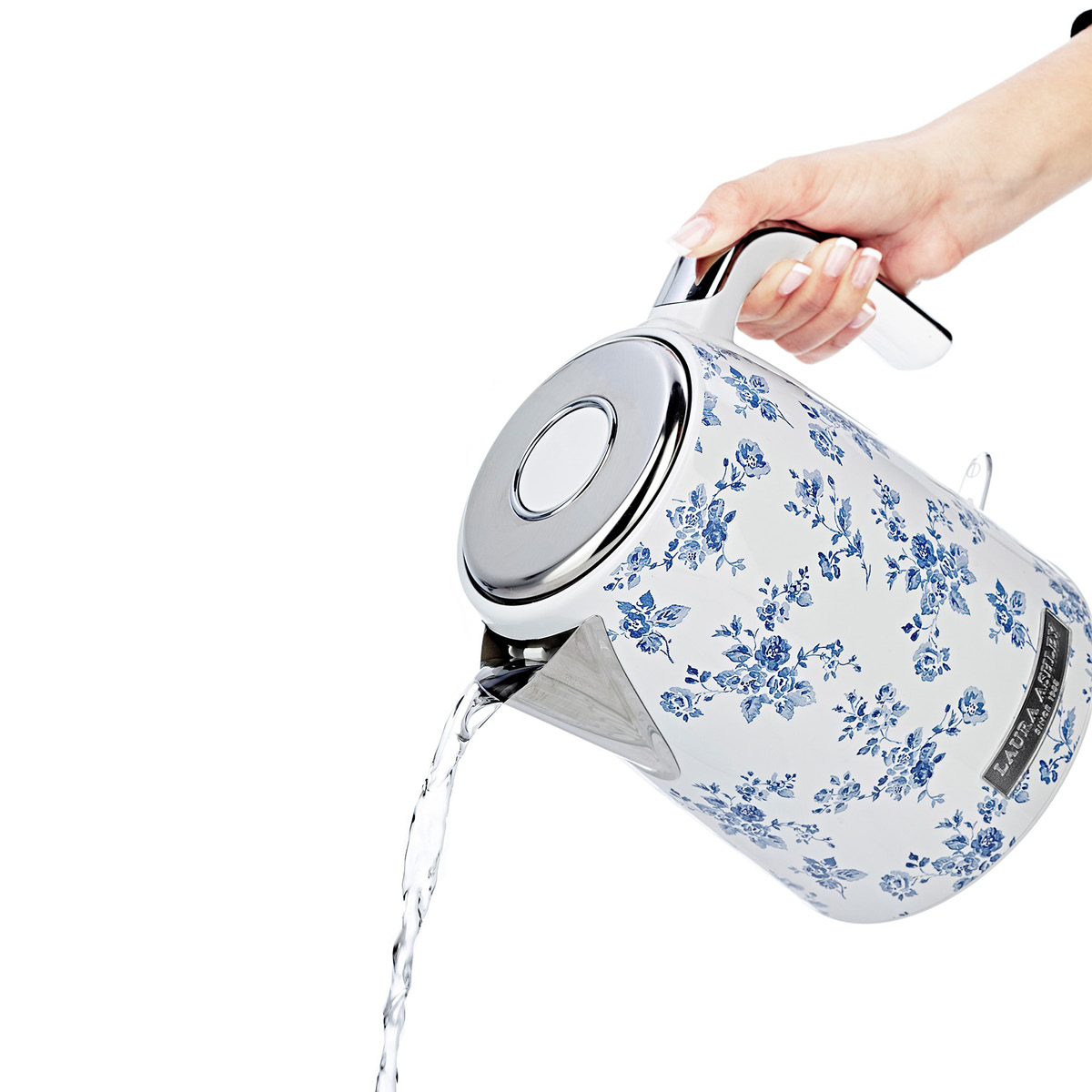 Laura Ashley Jug elektrisk vannkoker 1,7L China Rose blå/hvit