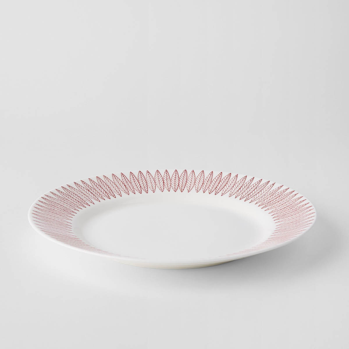 Gustafsberg Salix Rød tallerken 28 cm med brem