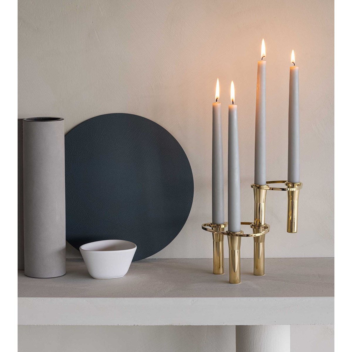 LIND DNA Curve Double Ljusstake Modul 9,9 cm Förgyllt