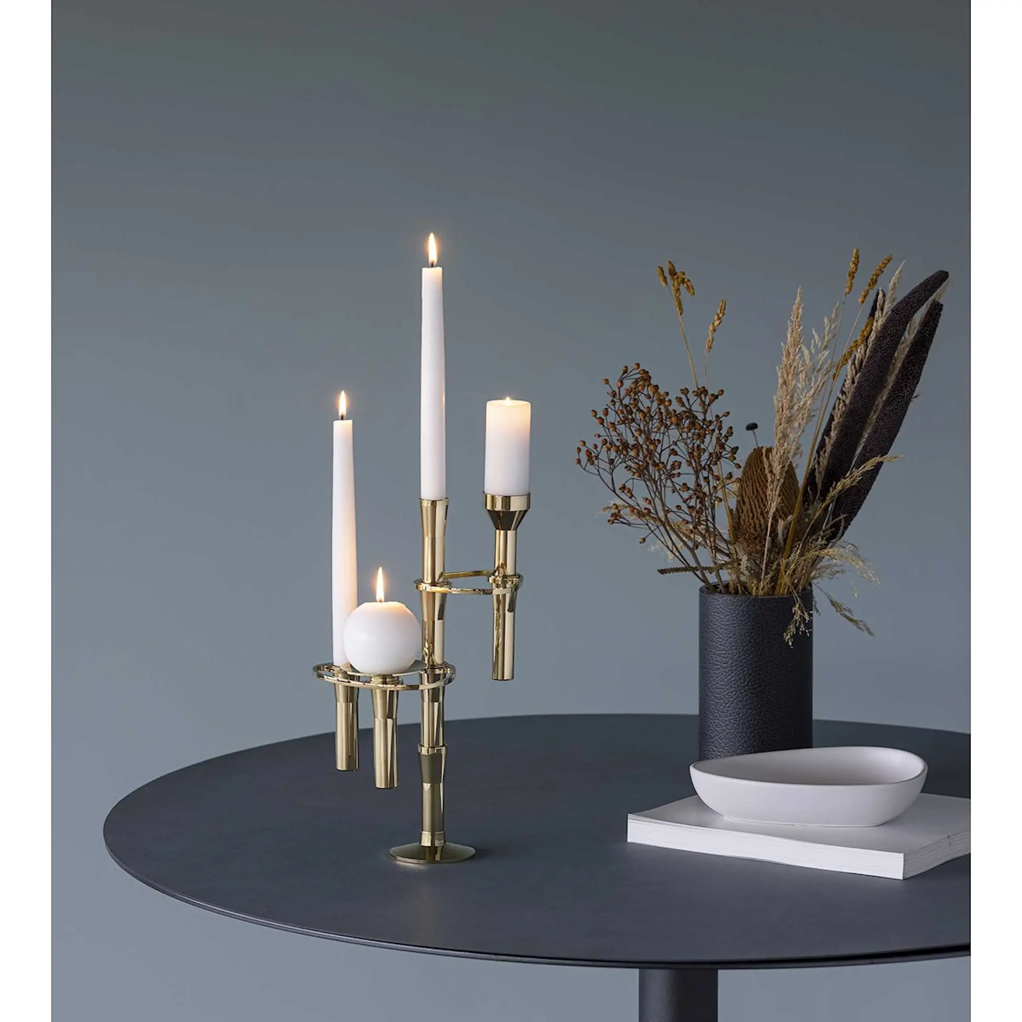 LIND DNA Curve Double Kynttilänjalka 9,9 cm Kulta