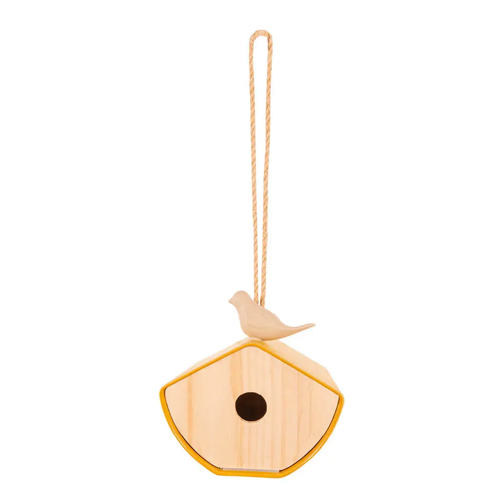 Fuglehus 16 cm gul oker