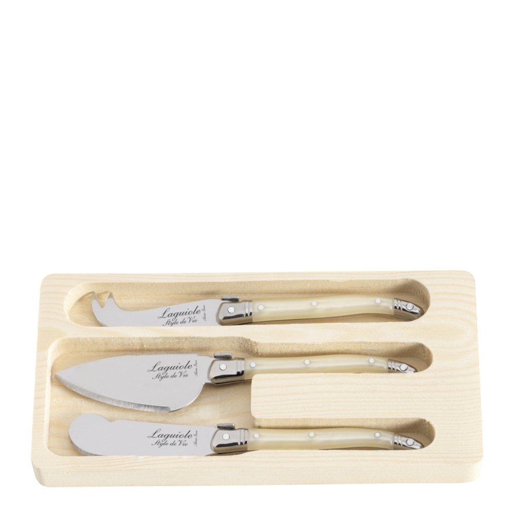 Laguiole Style de Vie - Laguiole Juustoveitsi 3 osaa Pearl