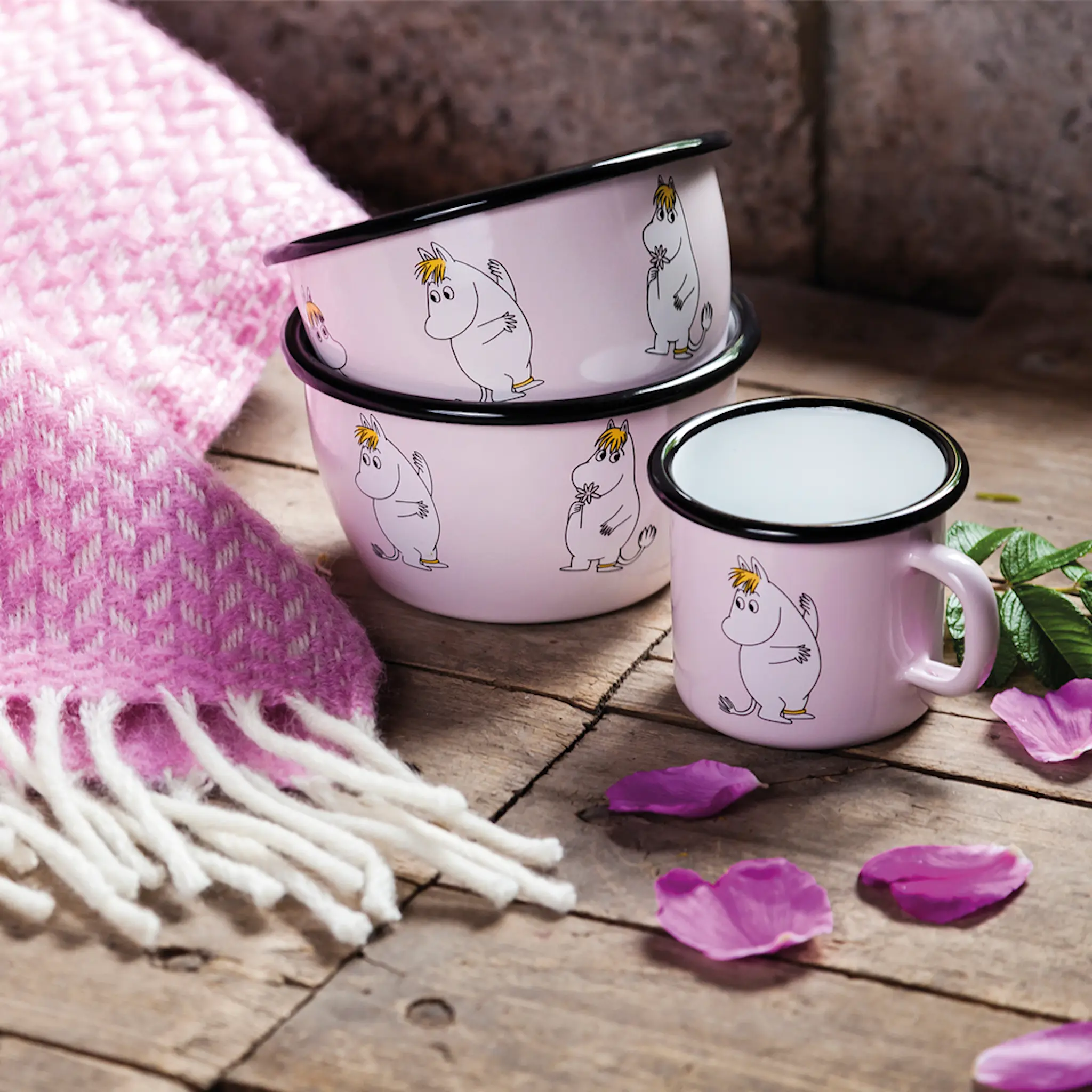 Muurla Mumin Emaljmugg Snorkfröken 25 cl Rosa