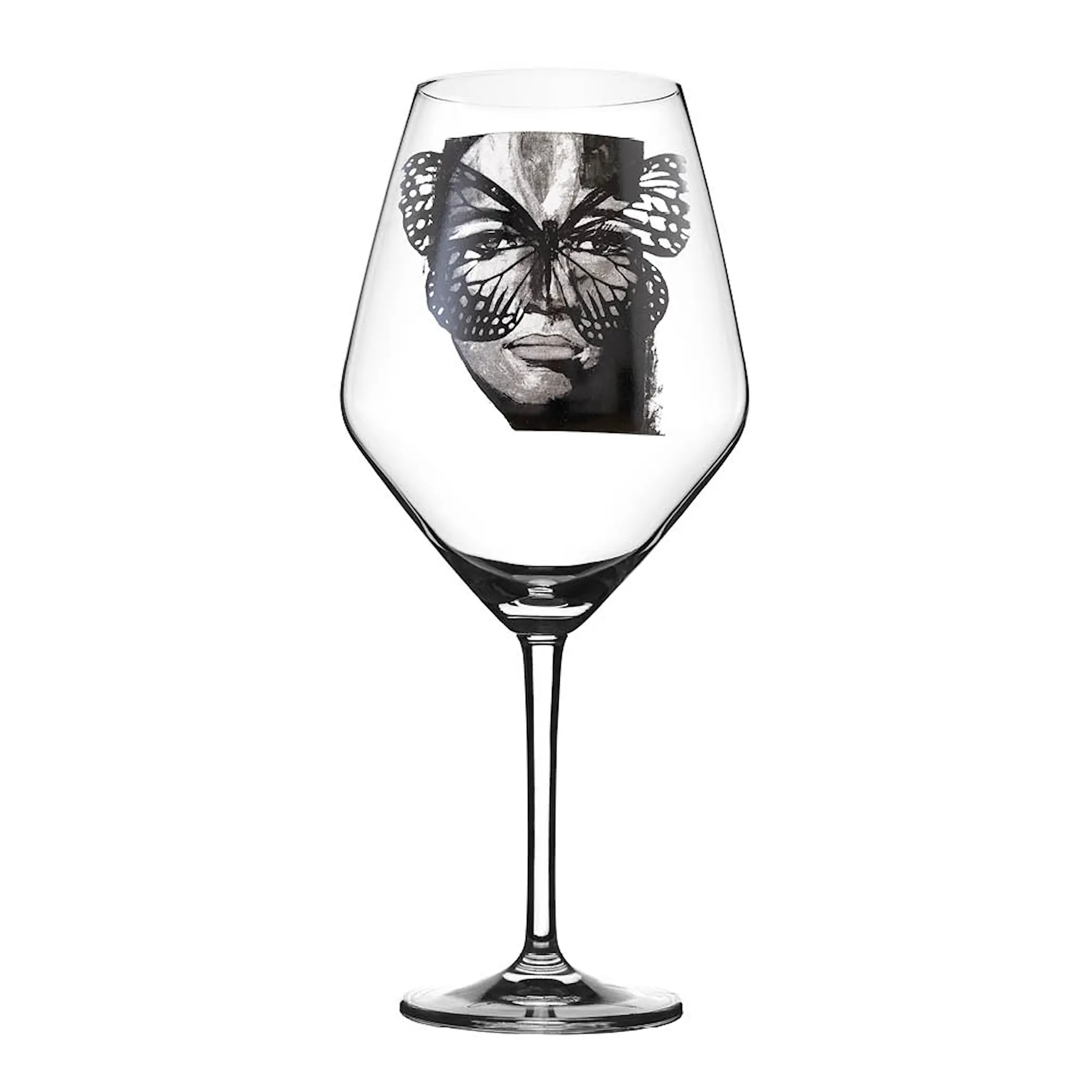 Carolina Gynning Rödvinsglas 75 cl Golden Butterfly B&W
