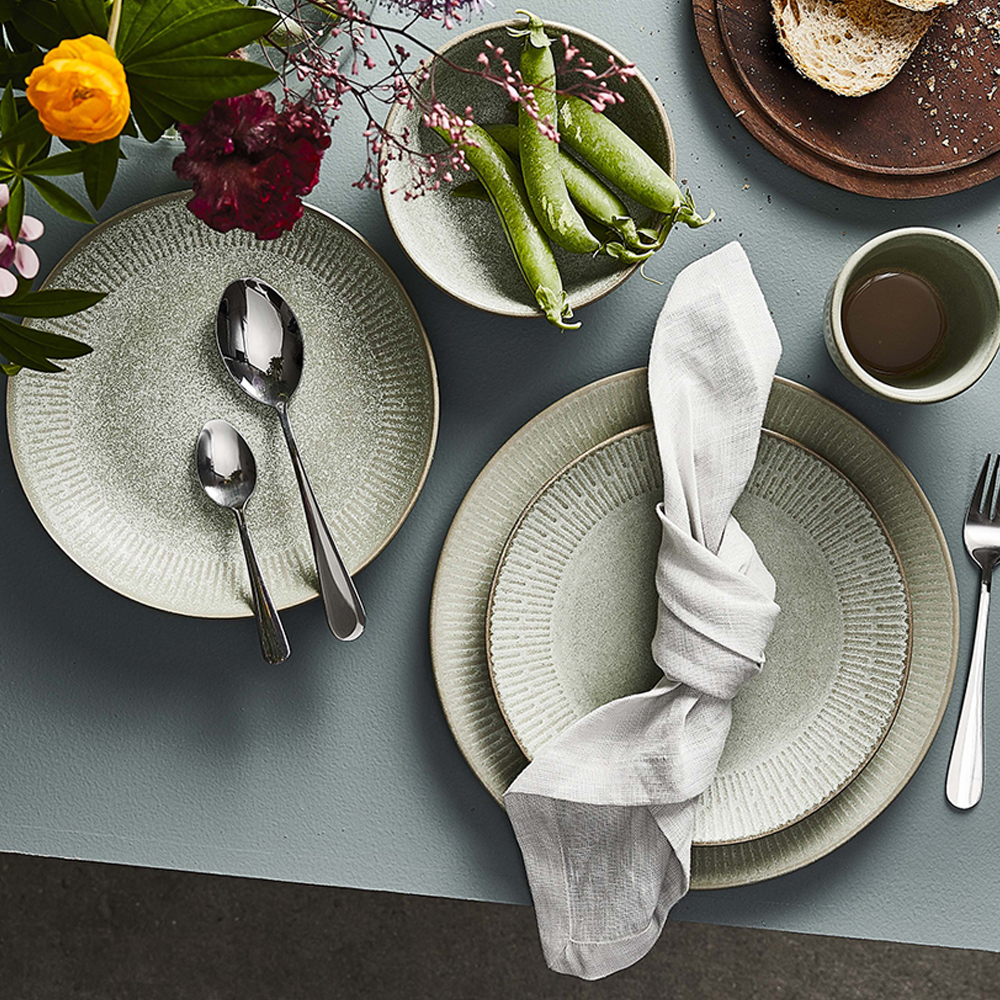 Aida Relief stoneware dyp tallerken 22 cm grønn