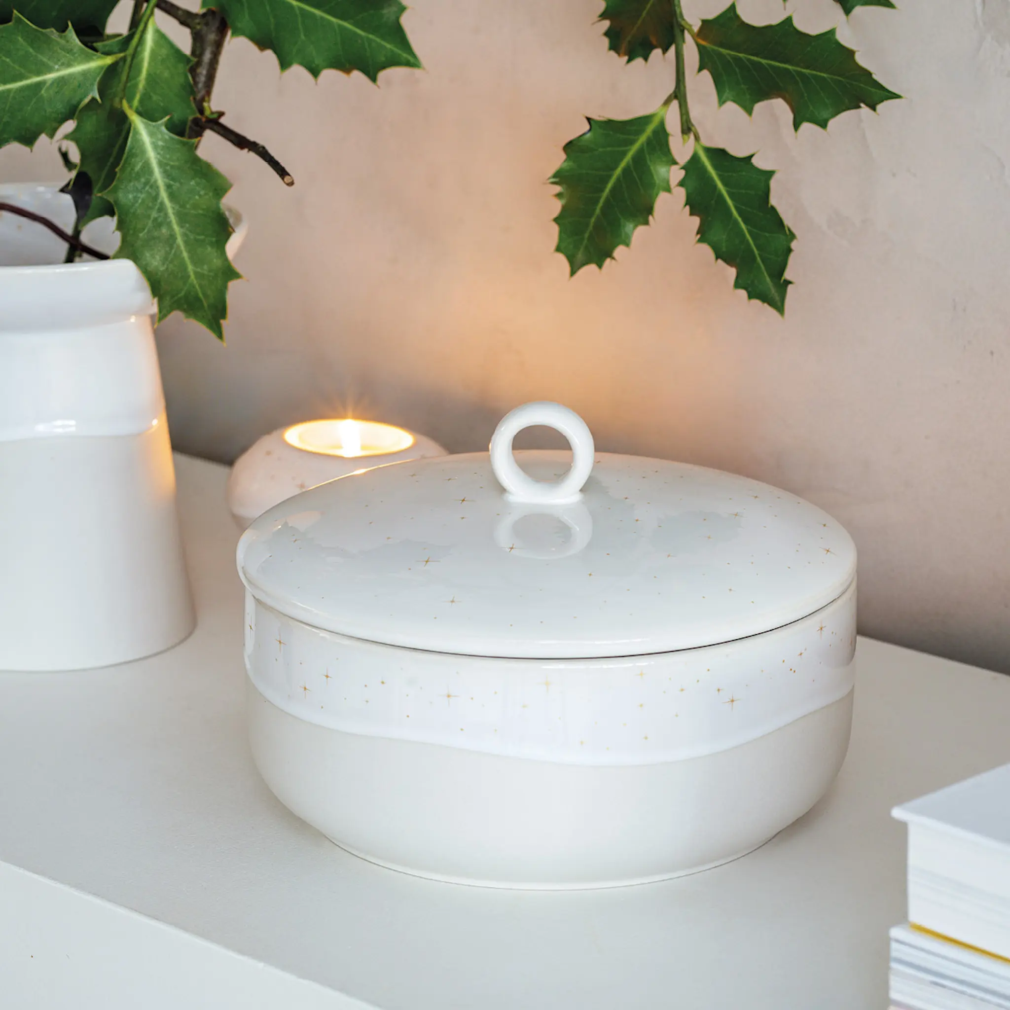 Villeroy & Boch Winter Glow låg burk 1,3 L vit