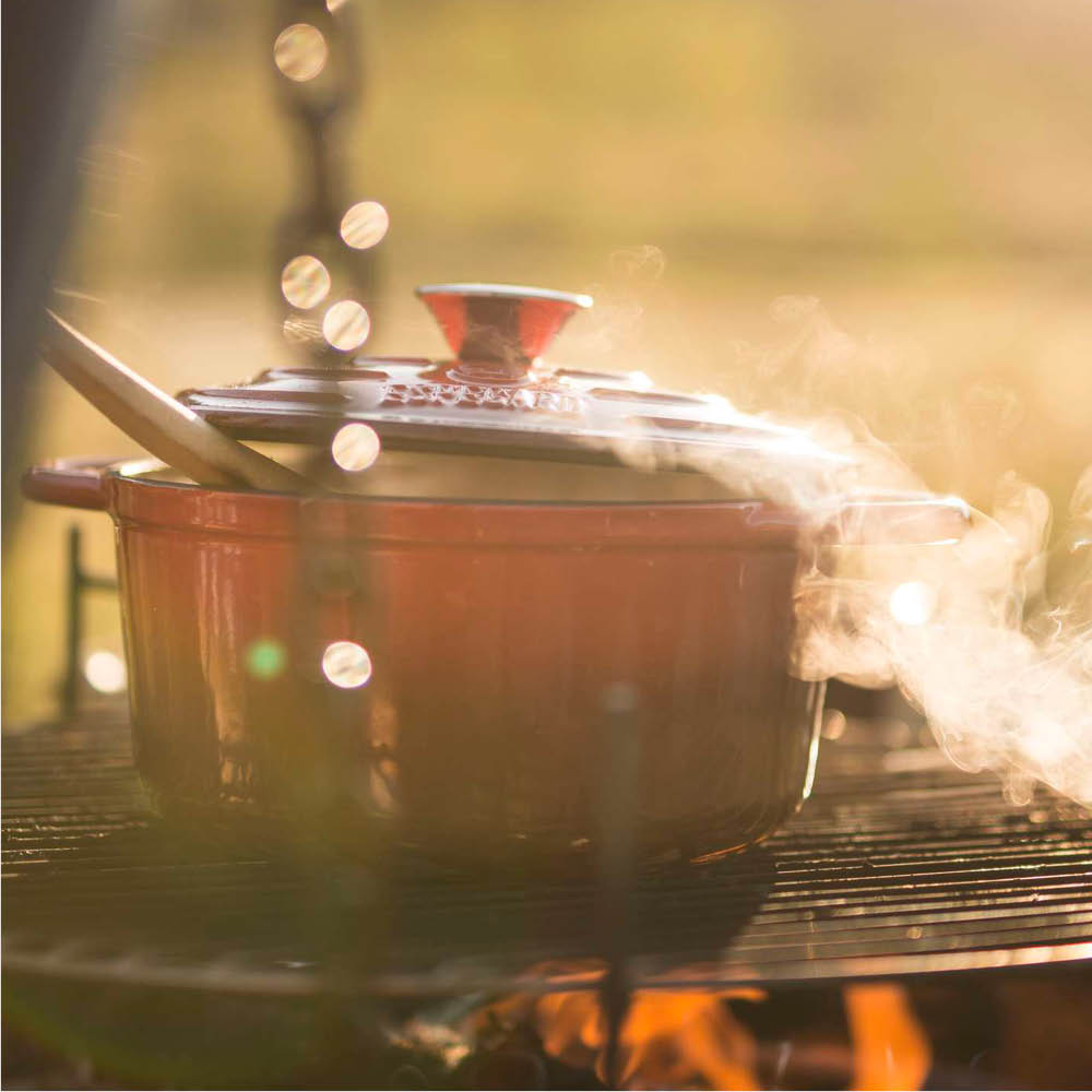 Espegard Gjutjärnsgryta 6 L röd