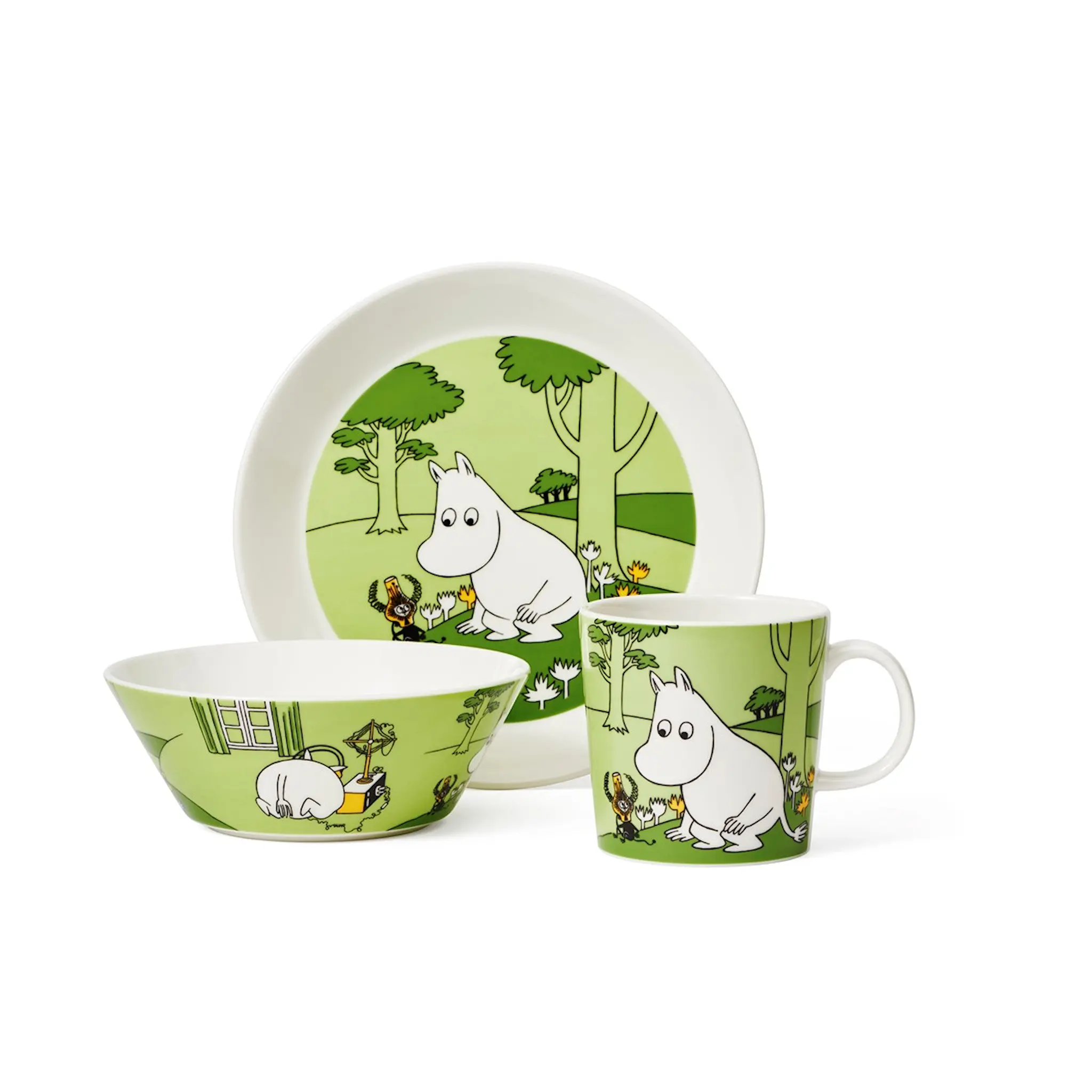 Moomin Arabia Muumi Kulho Muumipeikko 15 cm Nurmenvihreä