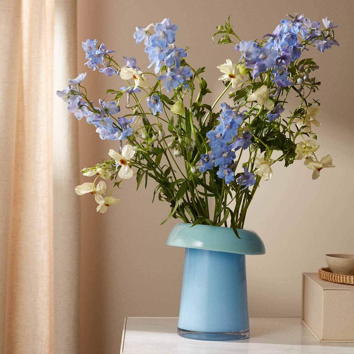 Holmegaard Soma vas 22,5 cm ljusblå/aqua