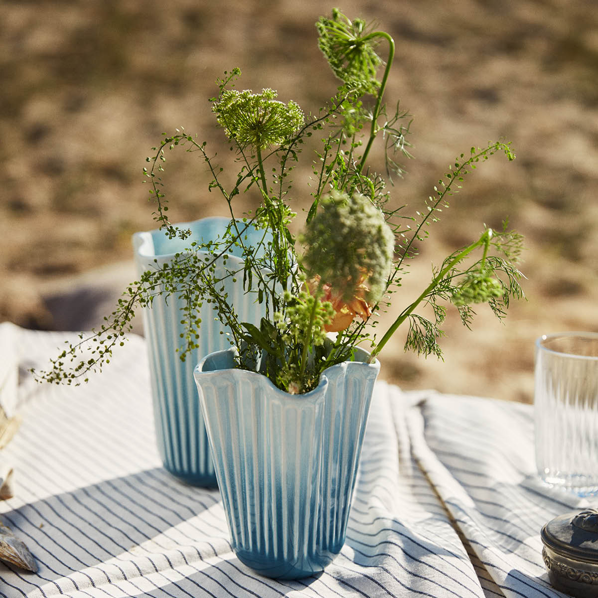 Kähler Hammershøi Unfold vas 20,5 cm blå