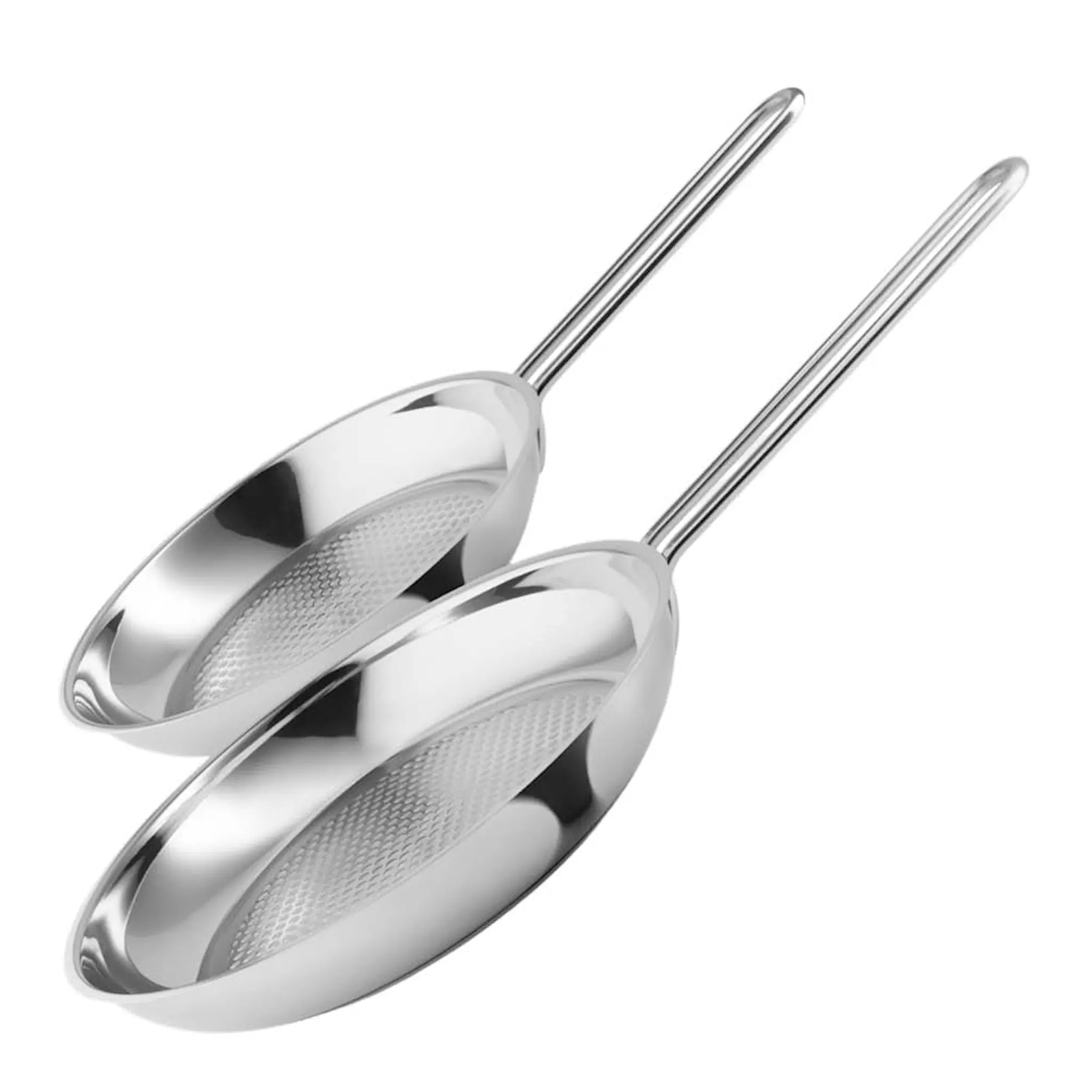 Eva Trio Stainless Steel stekepannesett 2 stk 24 cm + 28 cm honeycomb
