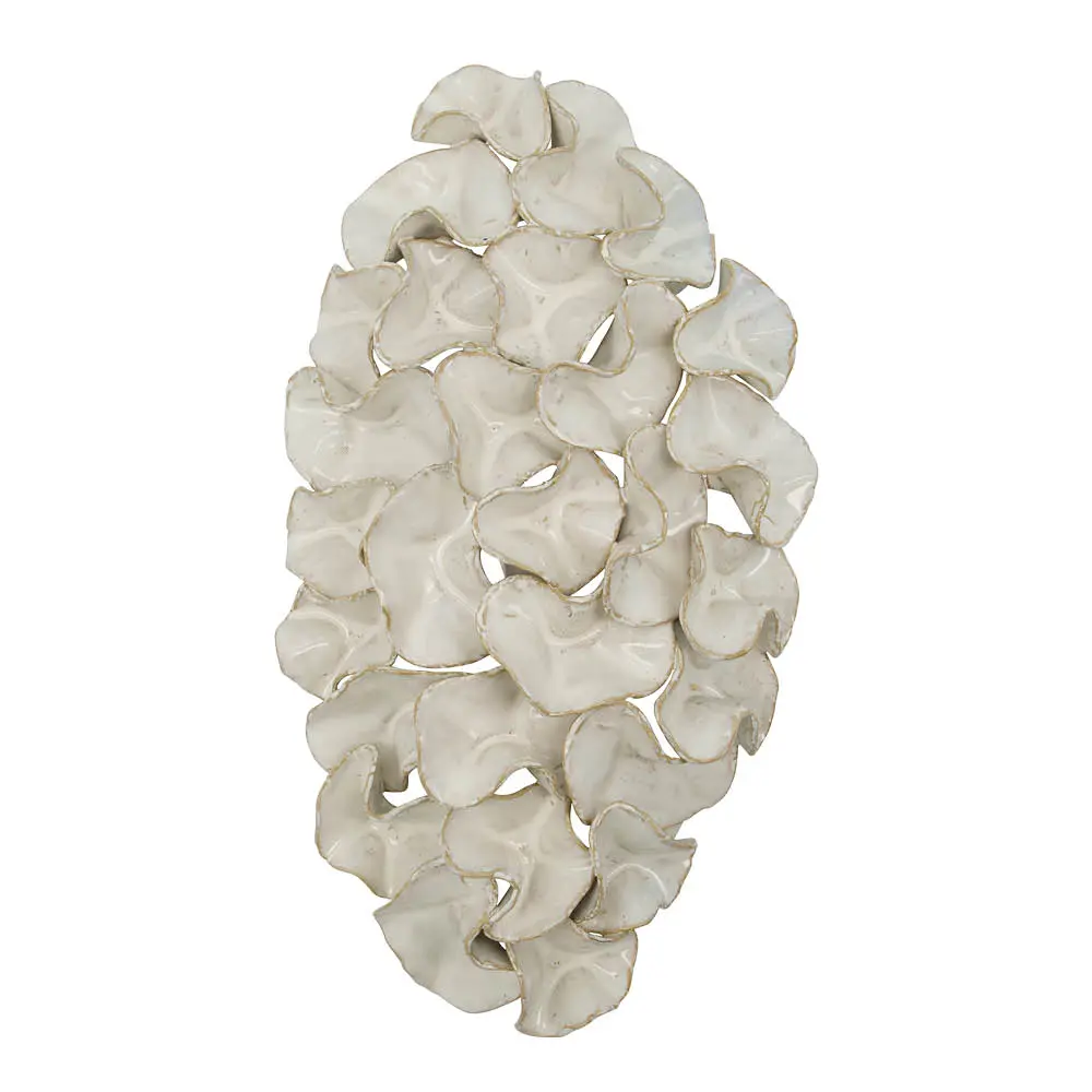 Veggkunst Fold 46 cm off-white