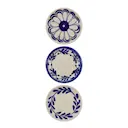 Diva assiett 13 cm 3-pack blå/vit