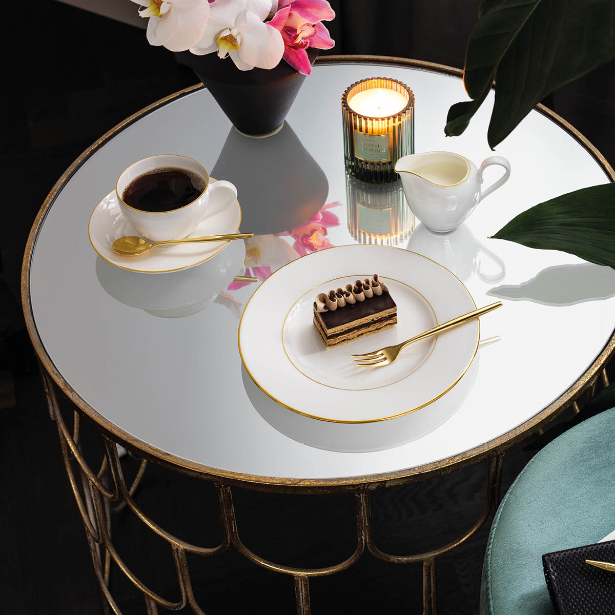 Villeroy & Boch Anmut Gold gräddkanna 20 cl vit/guld