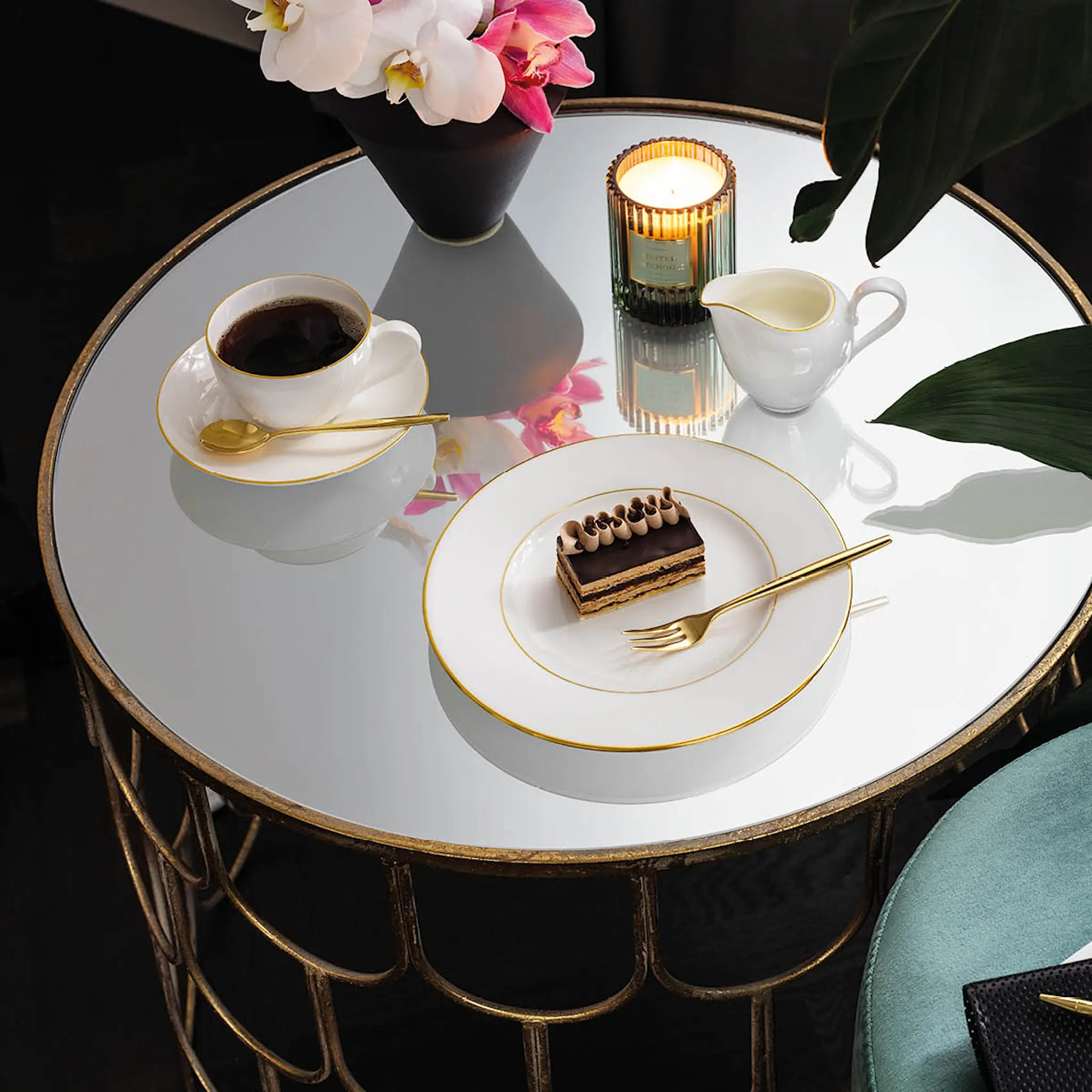 Villeroy & Boch Anmut Gold gräddkanna 20 cl vit/guld