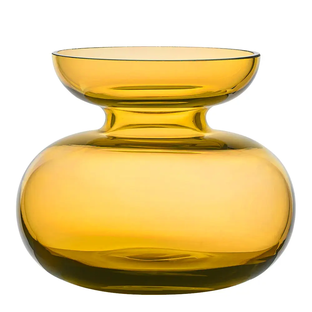 Inu vase 11x9 cm amber