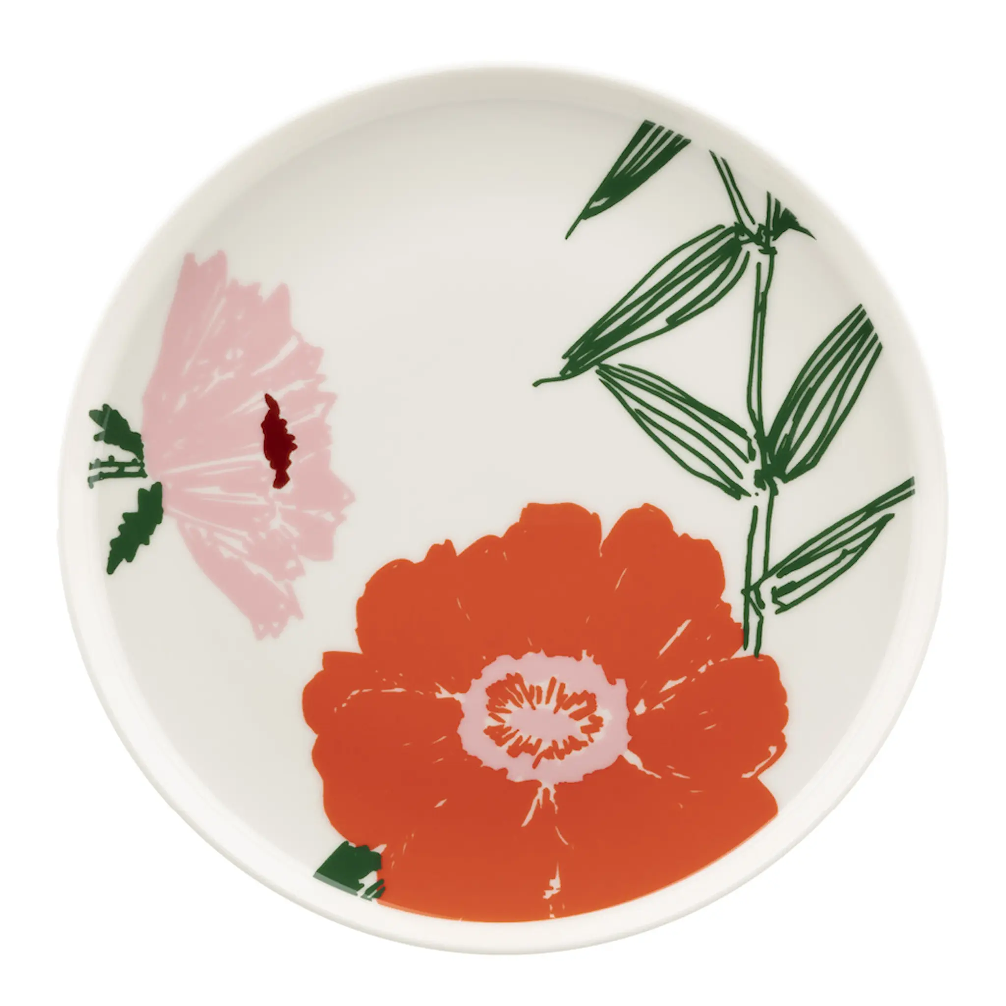 Marimekko Puutarhakutsut assiett 20 cm vit/grön/orange
