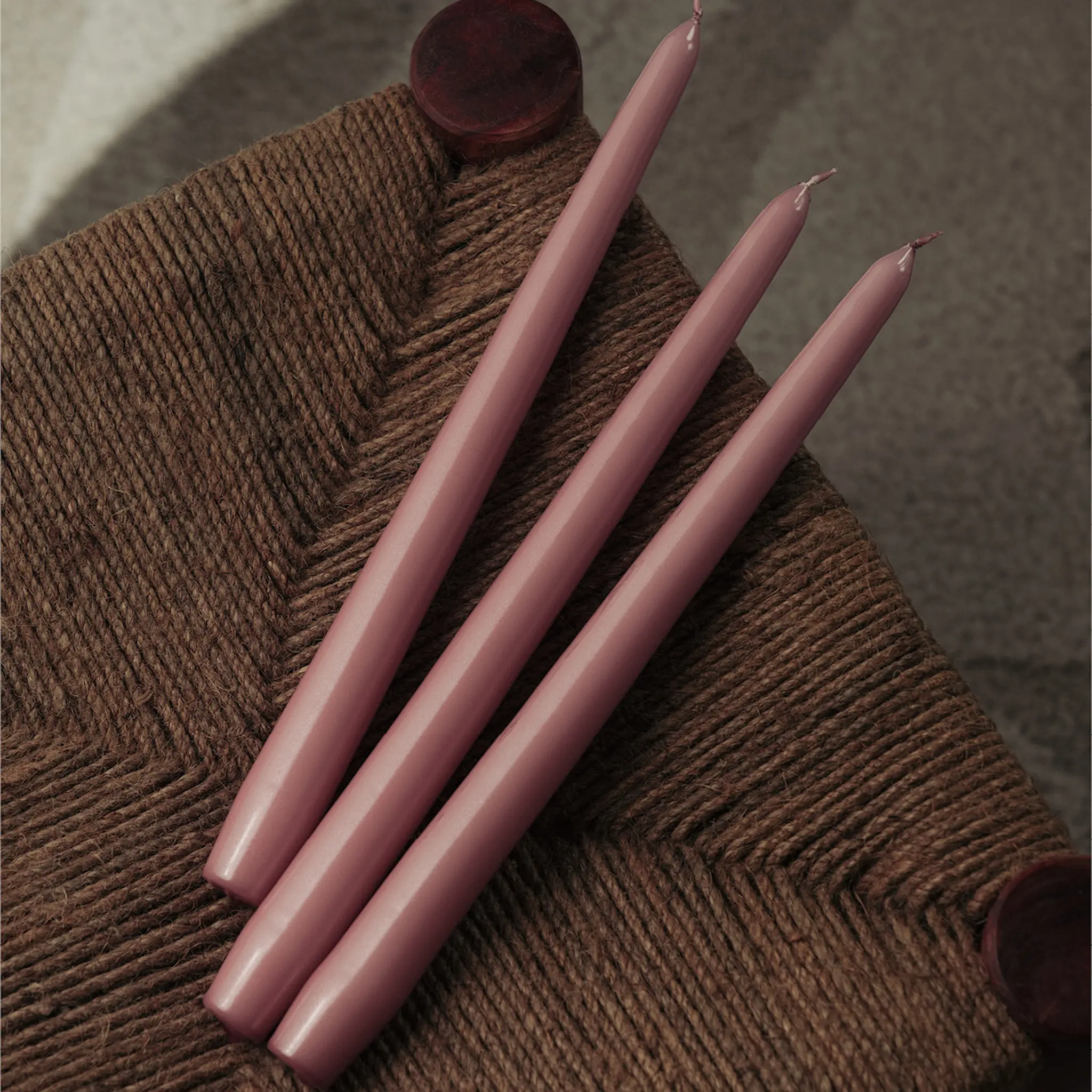 Hilke Herrgårdsljus 30 cm 6-pack Rosa Metallic