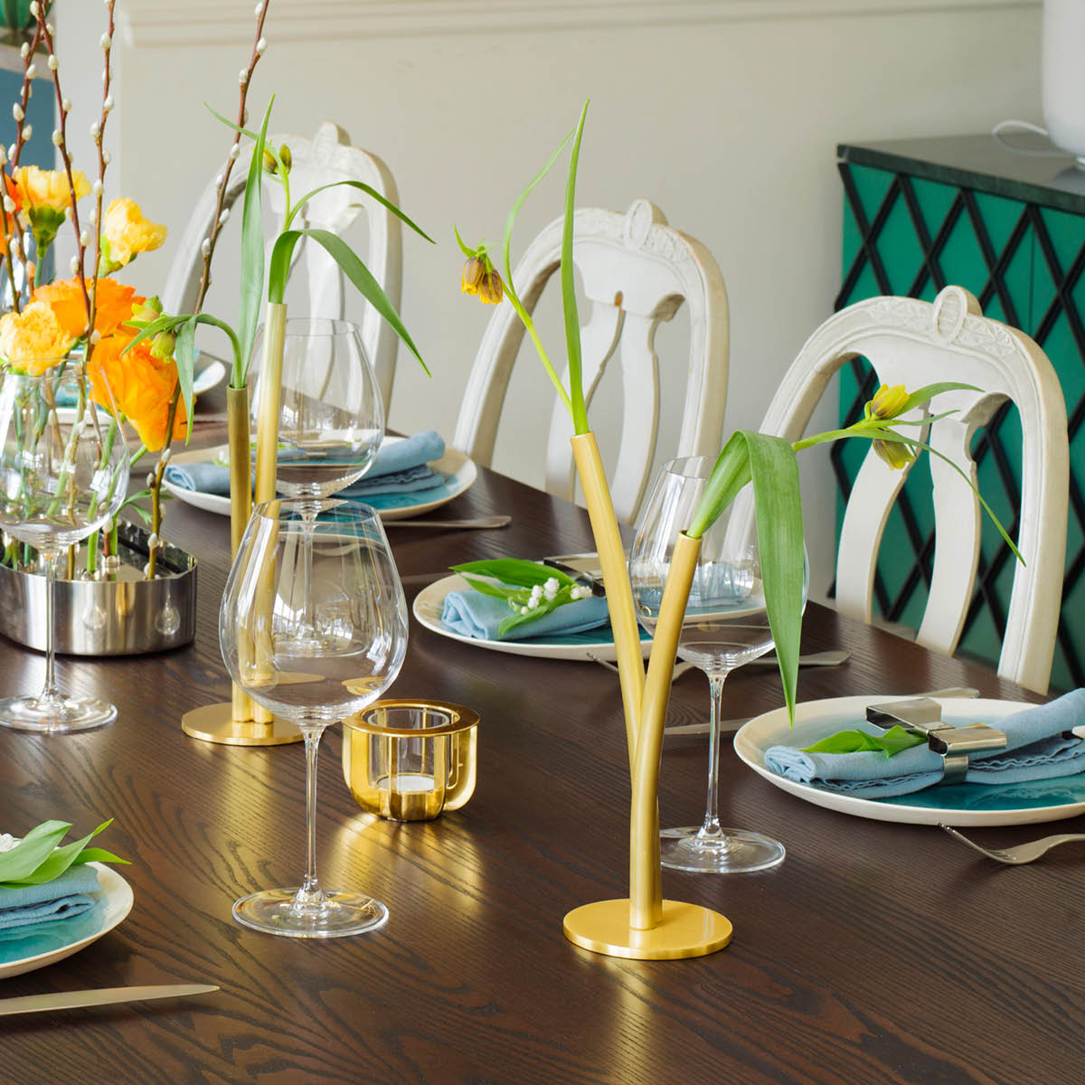 Klong Skott vase 2-delt liten messing