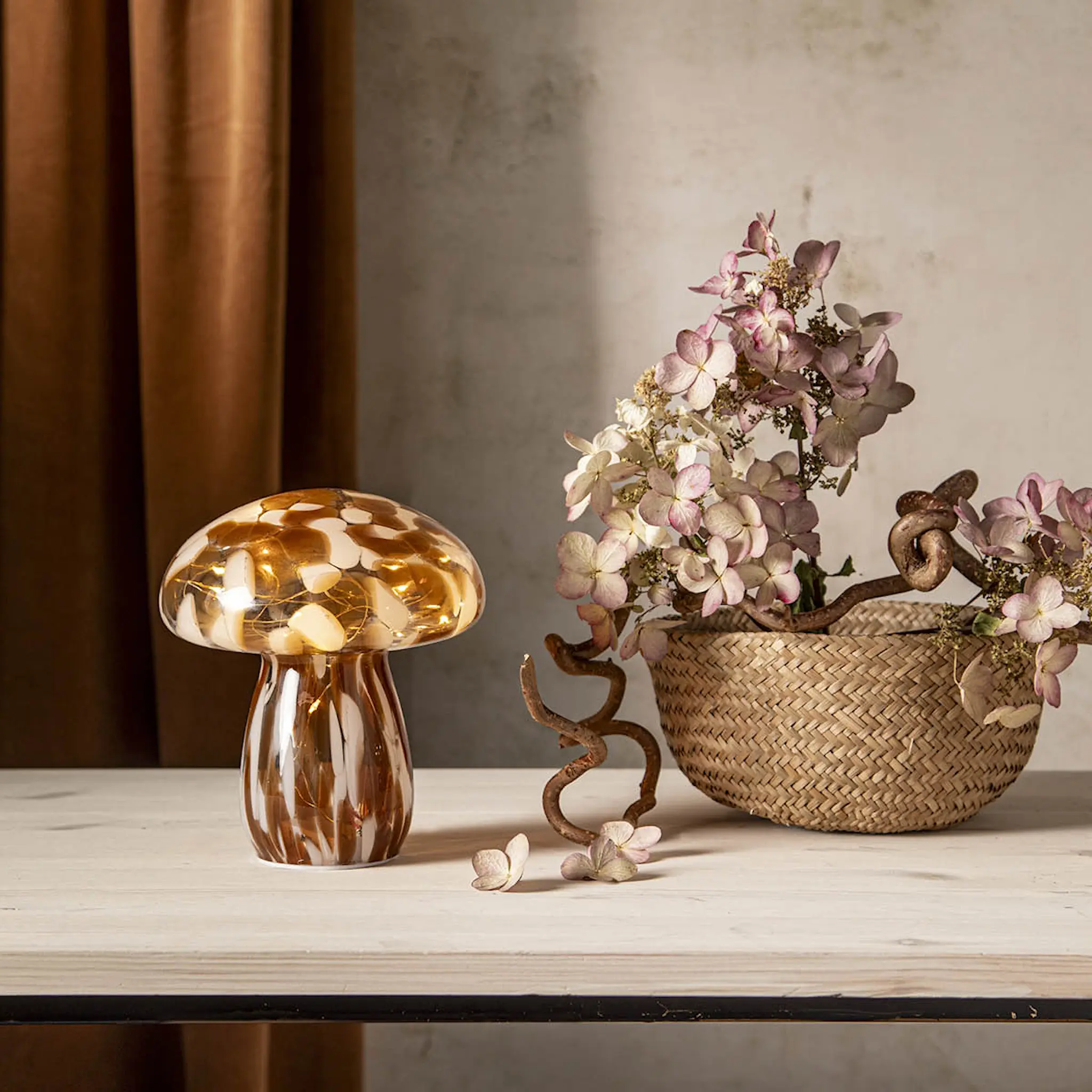 Star Trading Funghi glassdekorasjon 581-36 17 cm brun