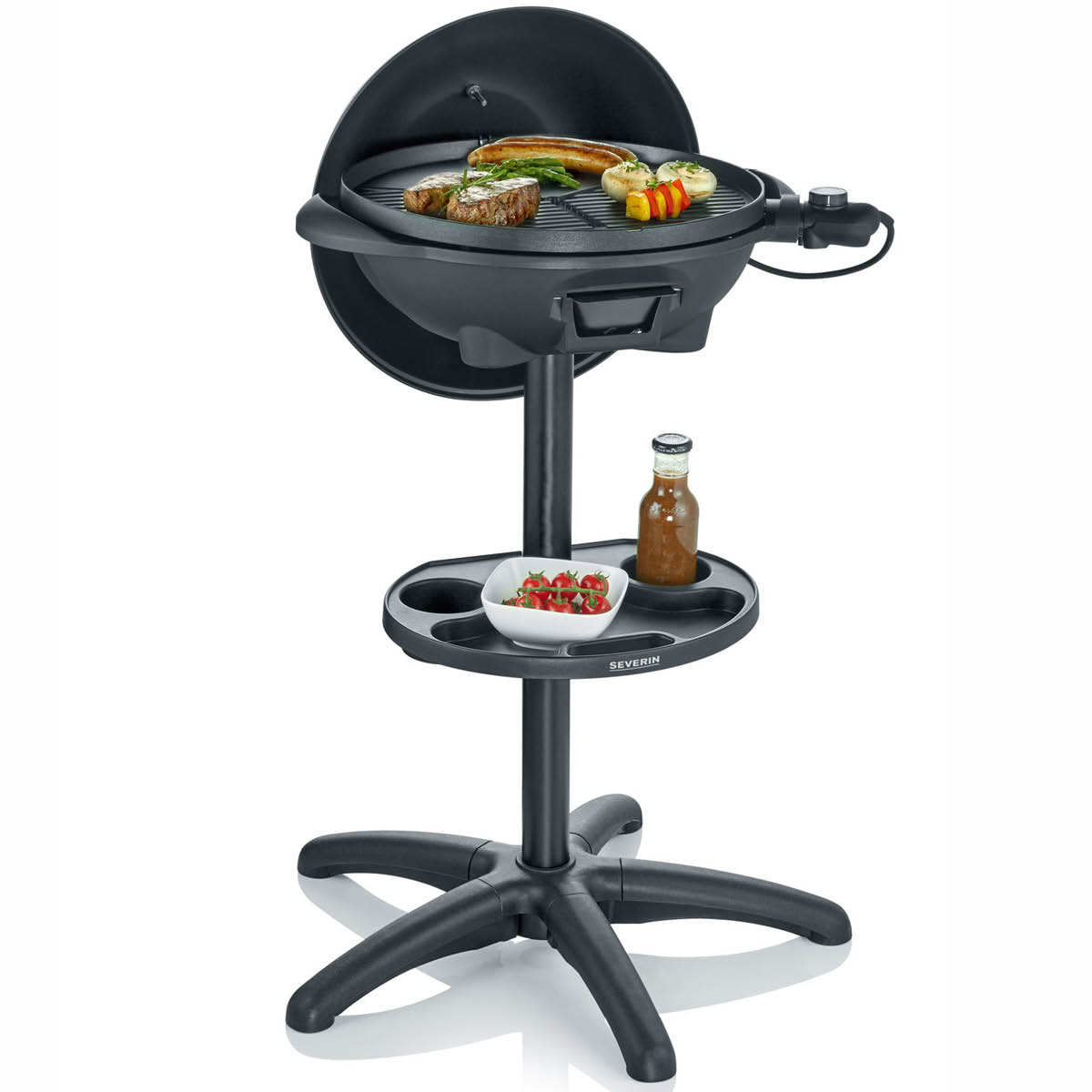 Severin Elektrisk klotgrill med lock PG8541 2000W svart
