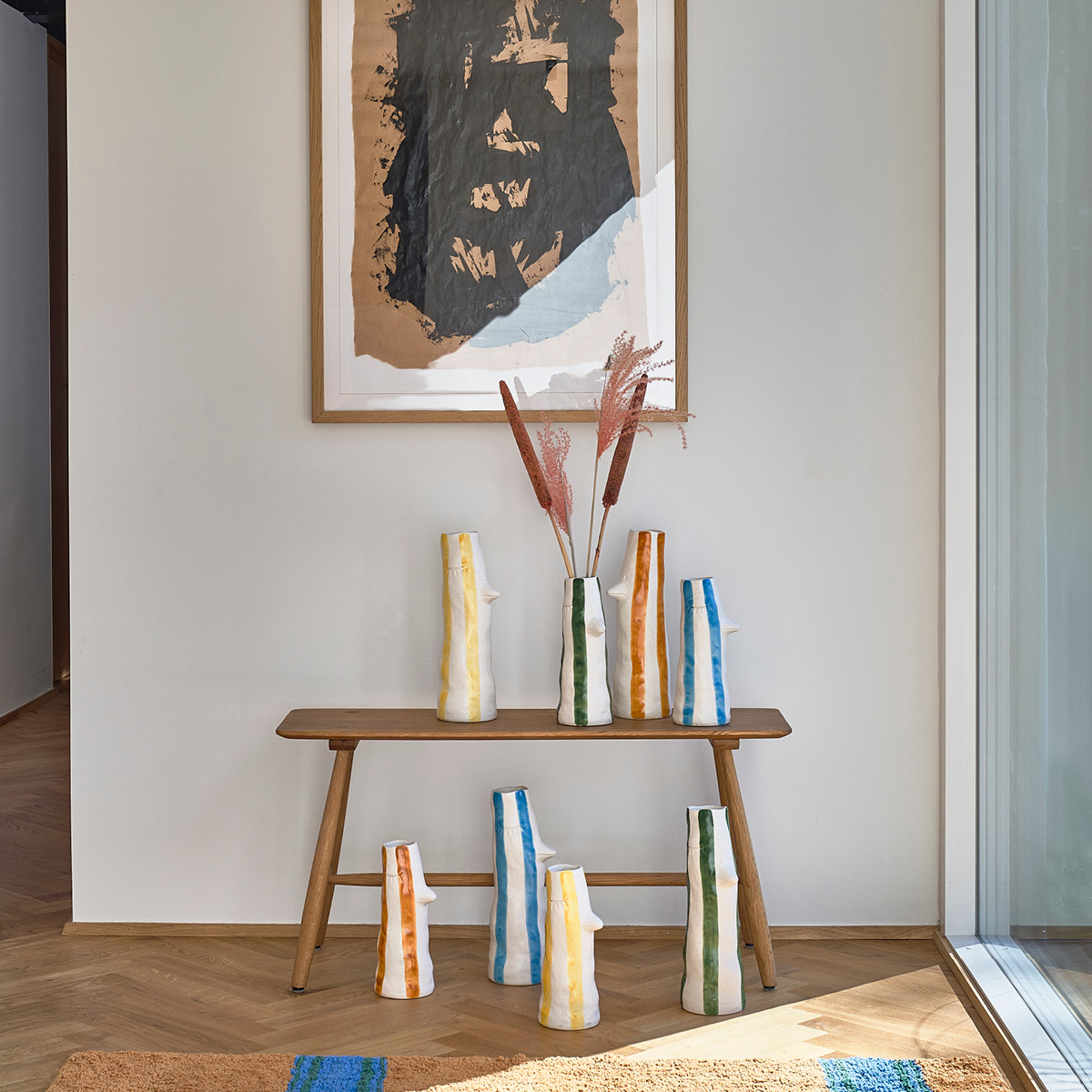 Villa Collection Styles Maljakko 34 cm Keltainen/Valkoinen