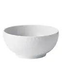 White Fluted Modern Half Lace Skål 18 cm