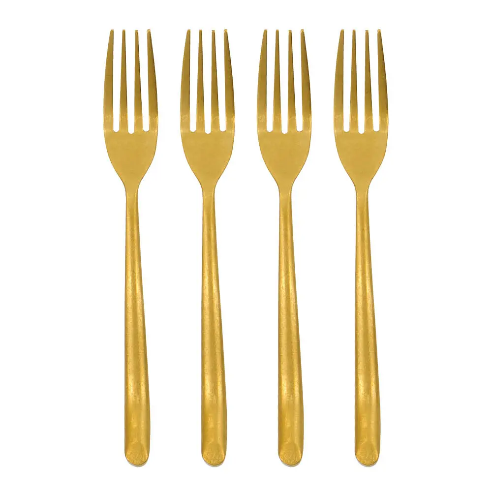 Kakkuhaarukka 15 cm 4 kpl Kulta