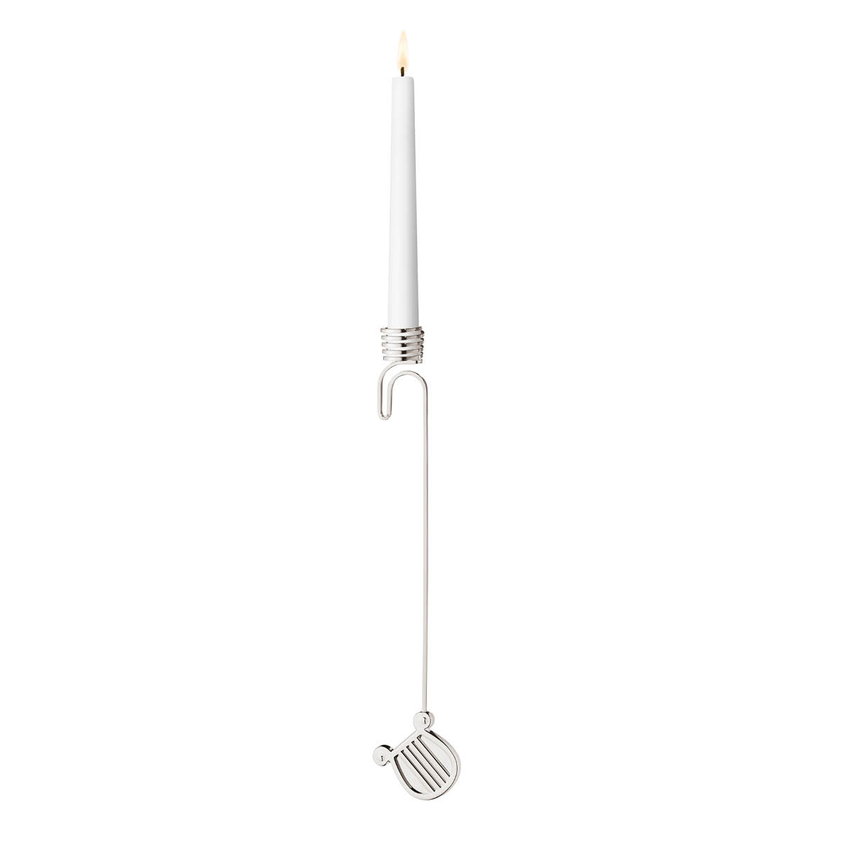 Georg Jensen 2026 lysholder til juletre harpe sølv