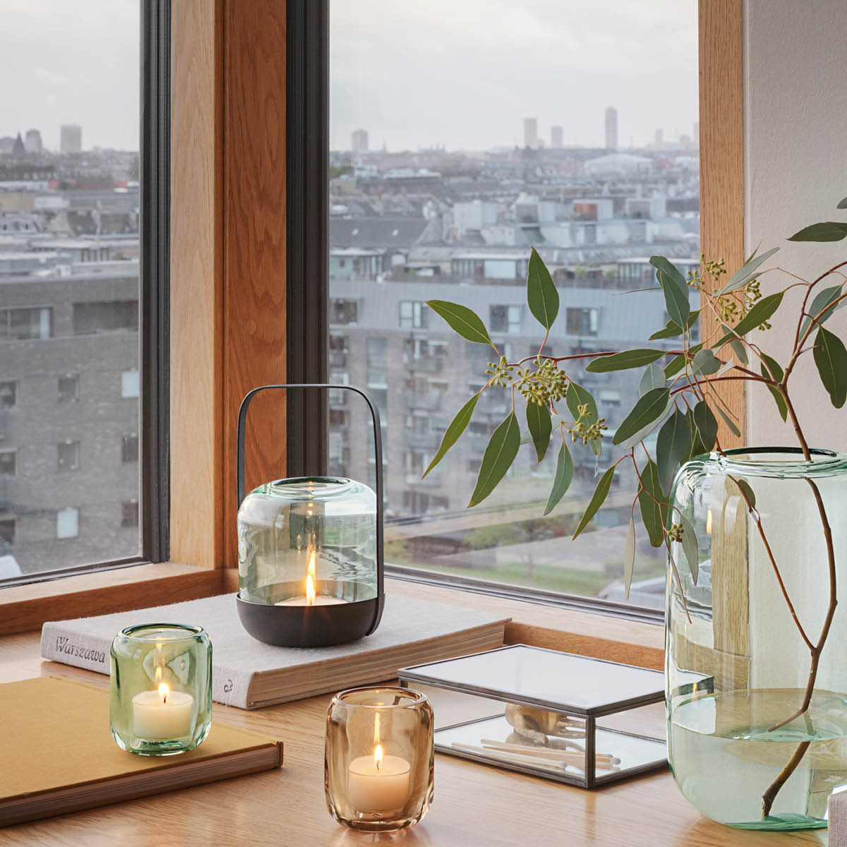 Eva Solo Acorn Kynttilälyhty 2 kpl Leaf green