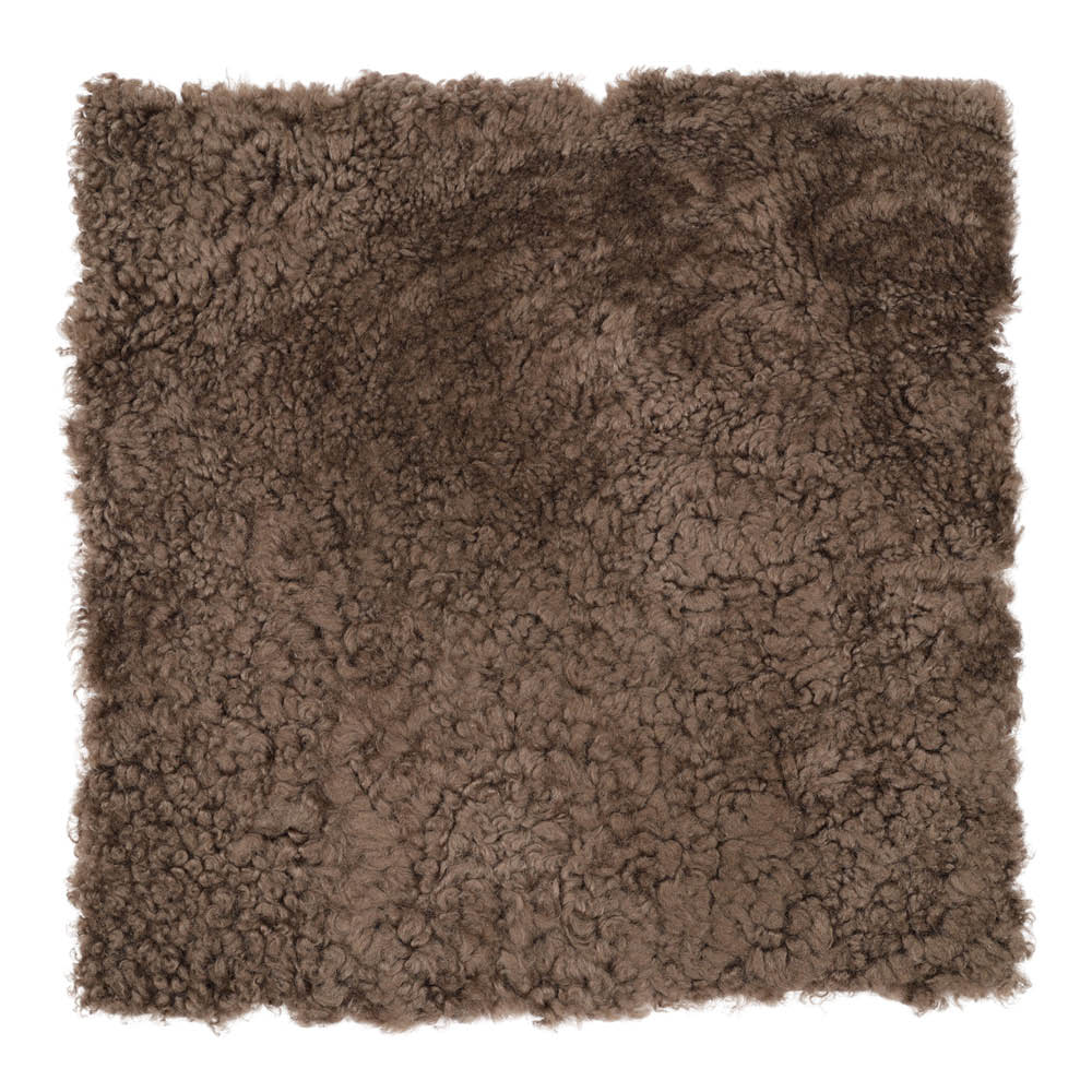 Natures Collection Sittdyna New Zealand fårskinn kort ull 40x40 cm chocolate