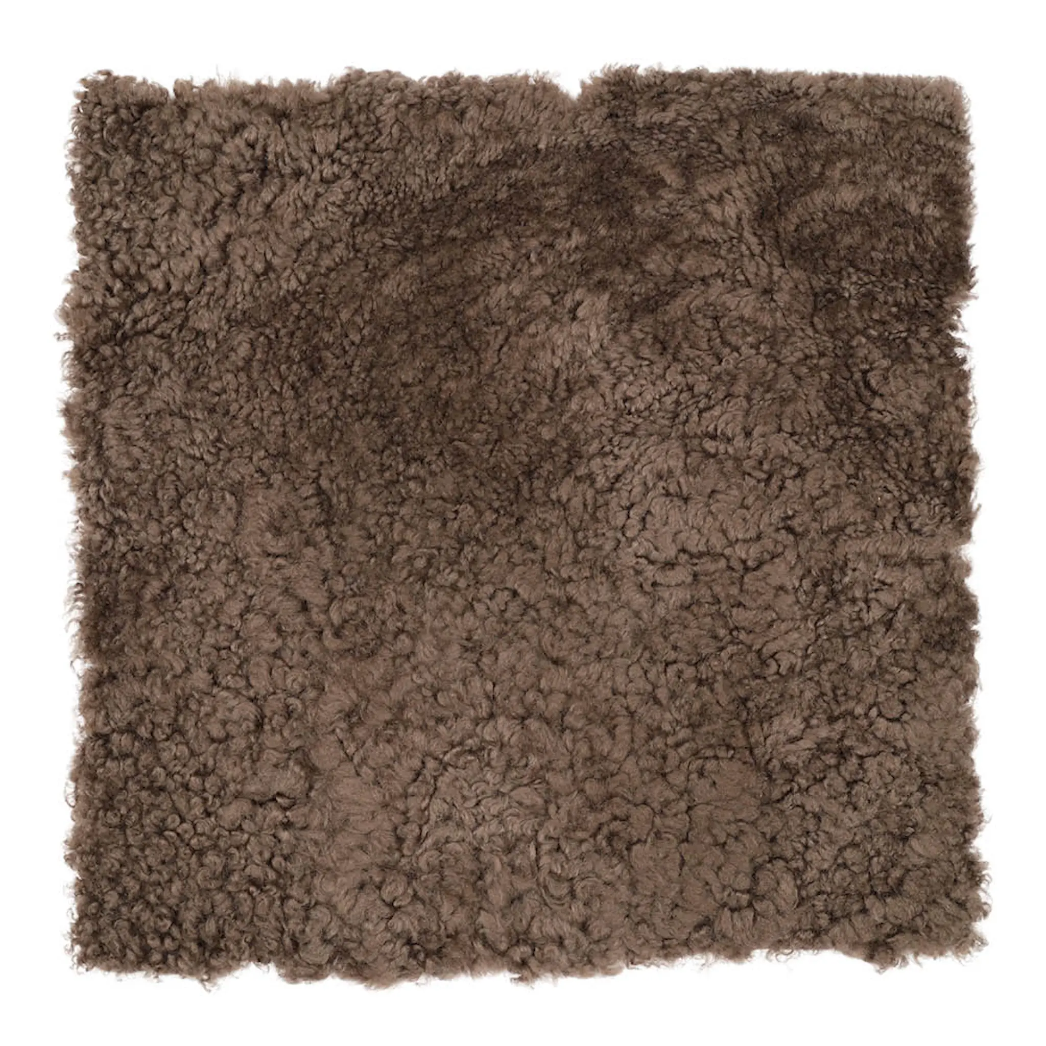 Natures Collection Sittdyna New Zealand fårskinn kort ull 40x40 cm chocolate