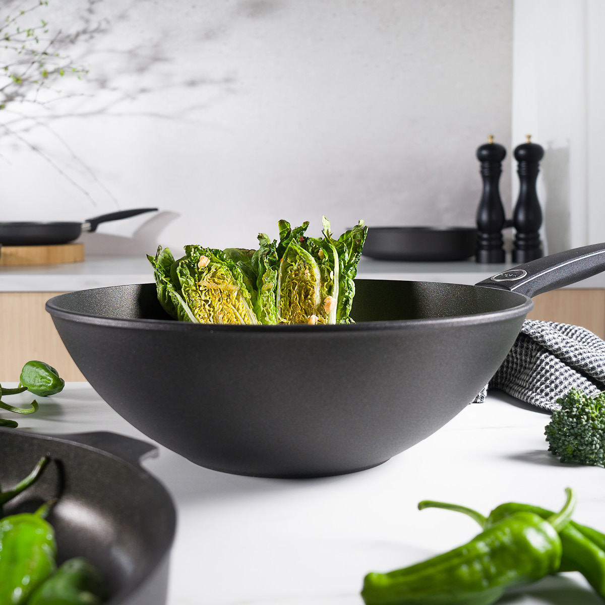 Sabor Premium wokpanne 4,5L svart