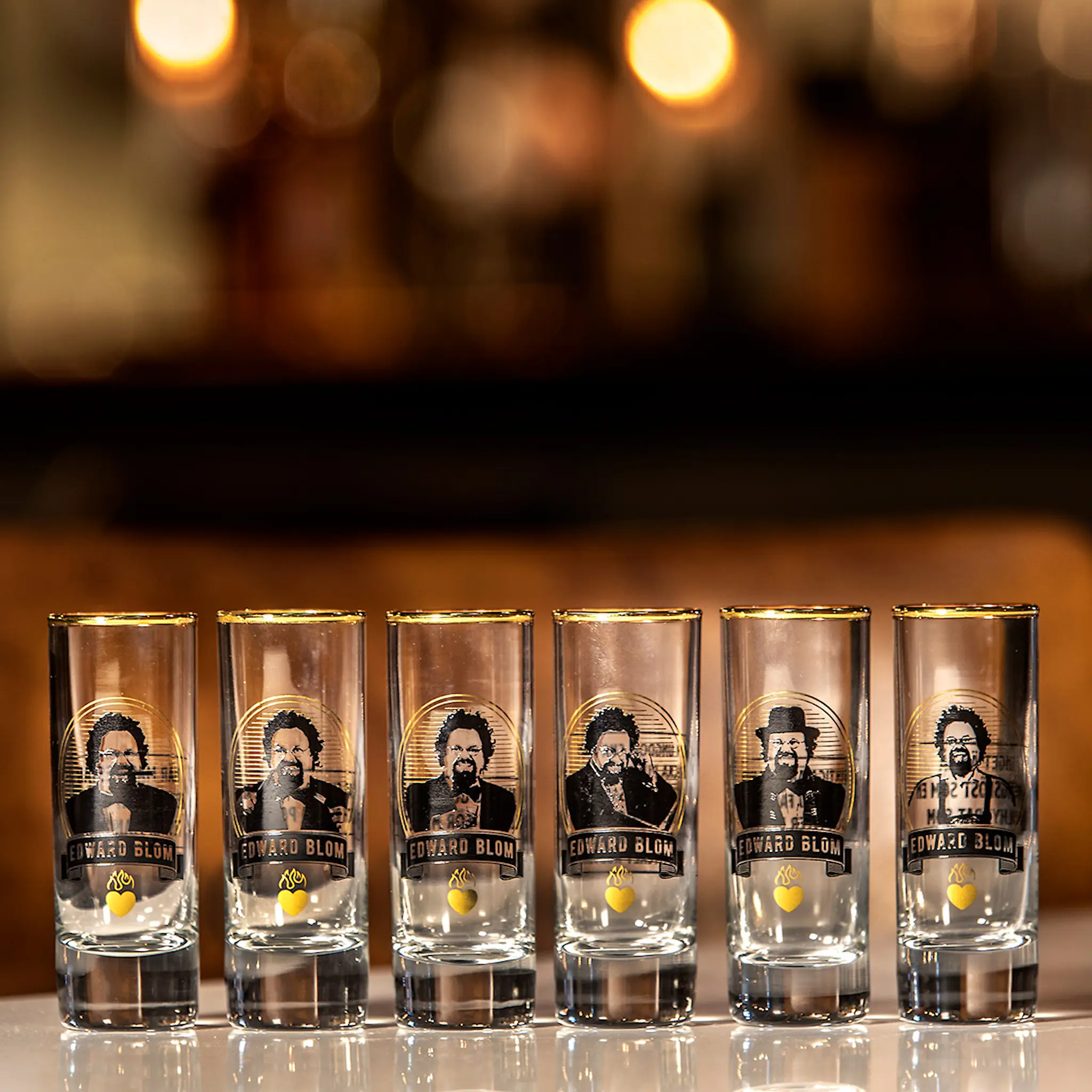 Edward Blom Shotglas No: 1 När man festar