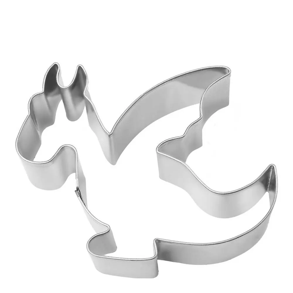 Cookie Cutters Piparkakkumuotti lohikäärme 7 cm ruostumaton terästä