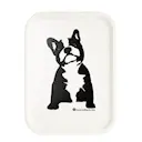 Buster serveringsbricka 27x20 cm vit/svart
