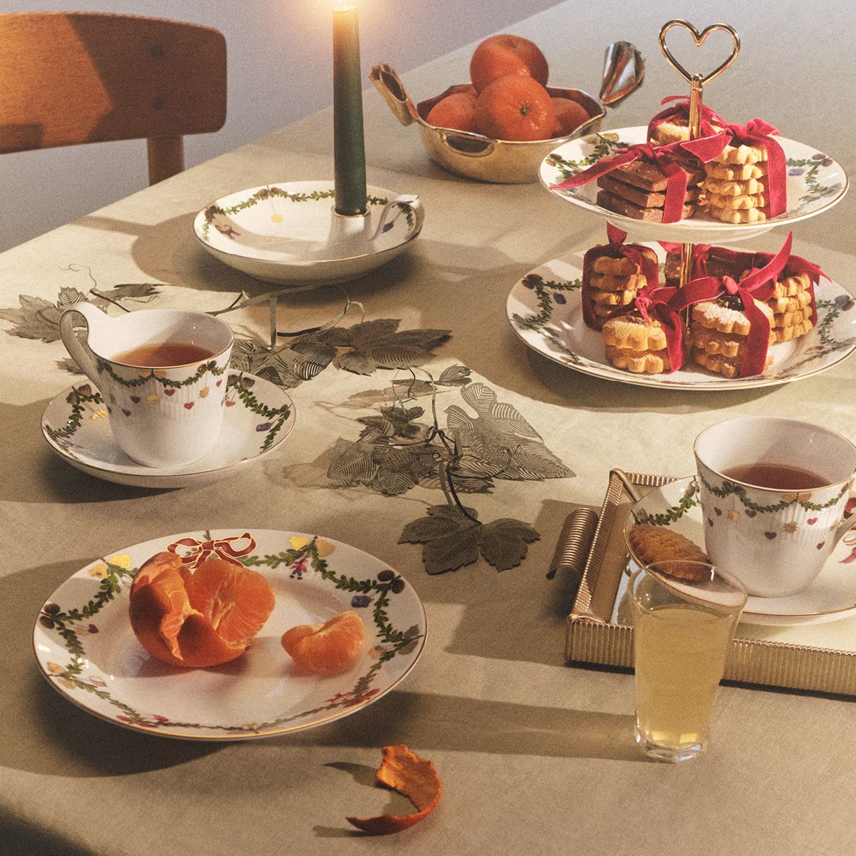 Royal Copenhagen Stjerne Riflet Jul tallerken 21 cm