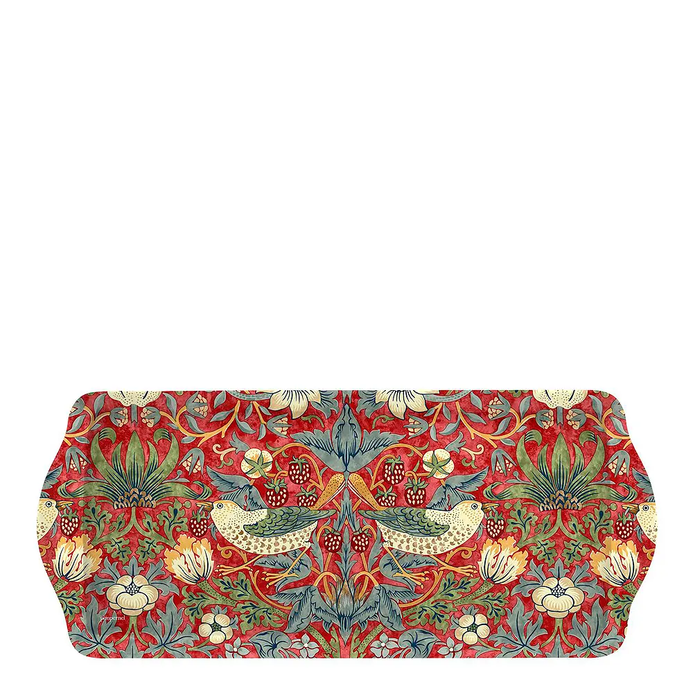 Strawberry Thief Leipätarjotin 16,5x38,5 cm Punainen