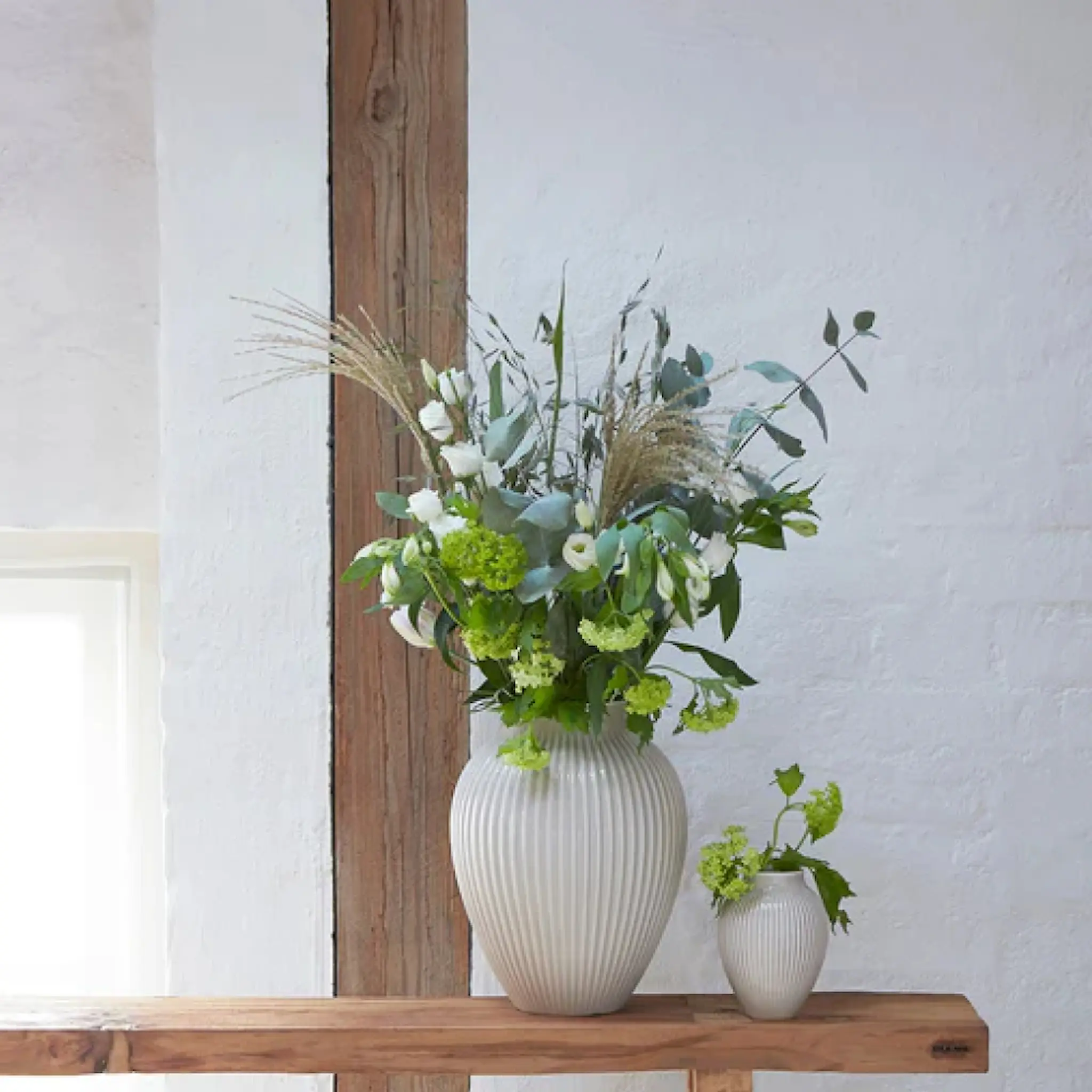 Knabstrup Keramik Ripple Vas 35 cm Vit