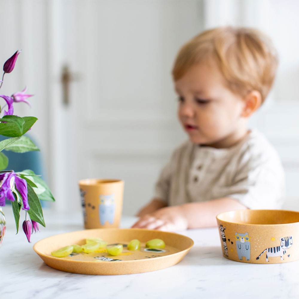 Koziol Connect servise 3 deler tallerken skål krus zoo