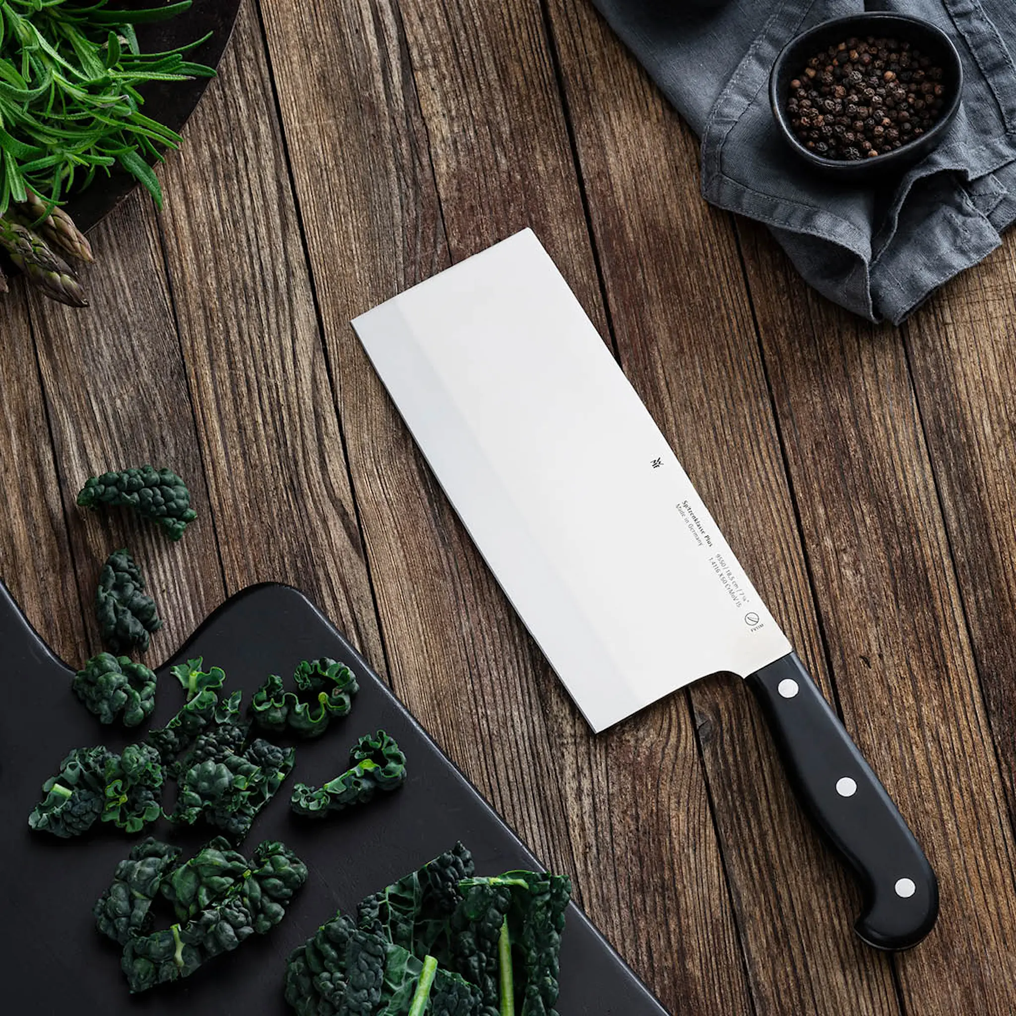 WMF Spitzenklasse Plus kinesisk hakkekniv 18 cm hover