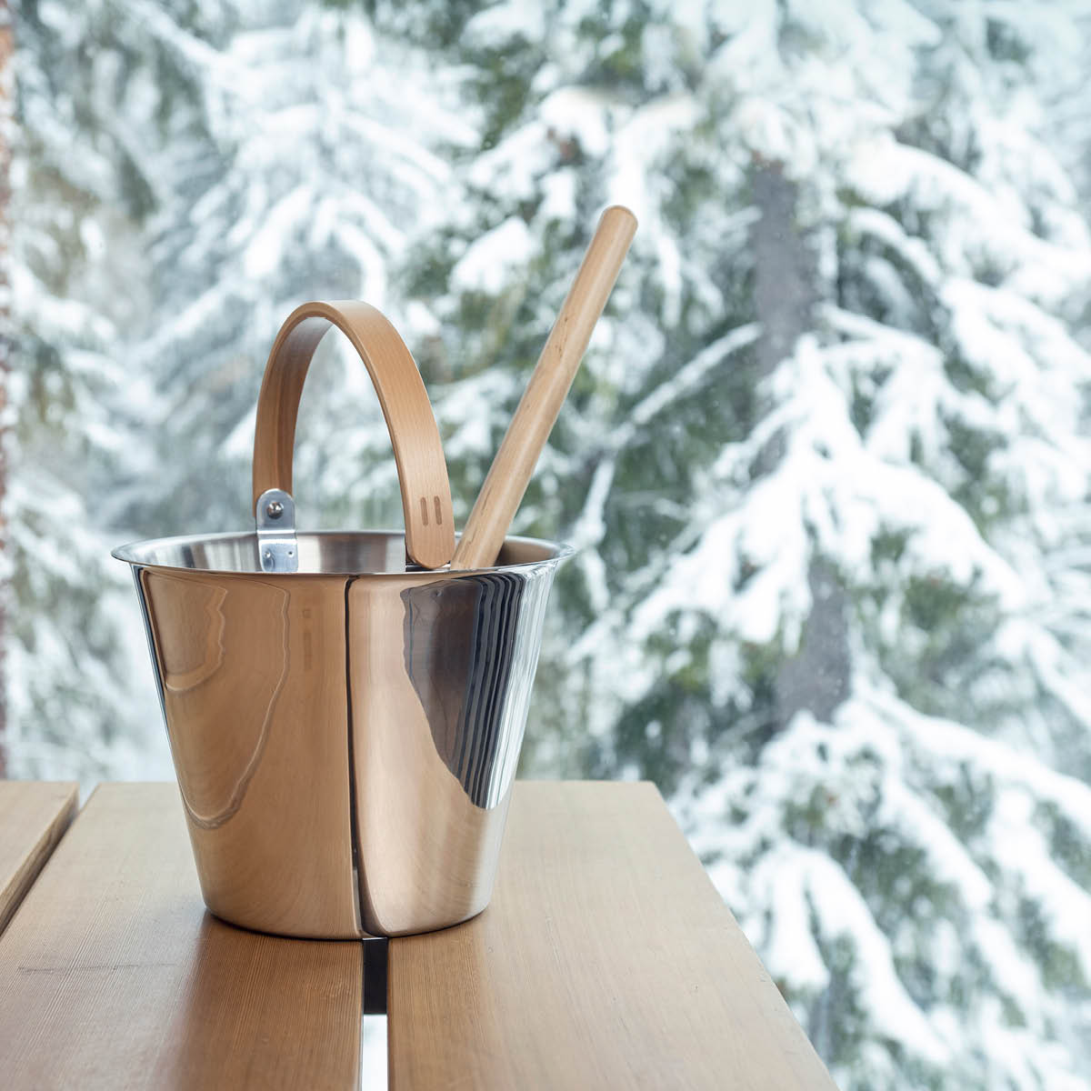 Rento Bastuhink 35 cm stål/björk