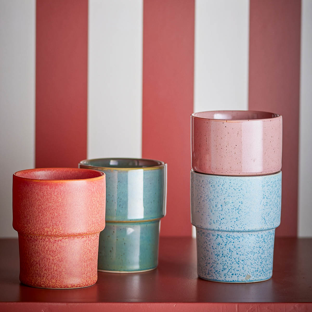 Bloomingville Kopp Ewan 15 cl 4-pack rosa