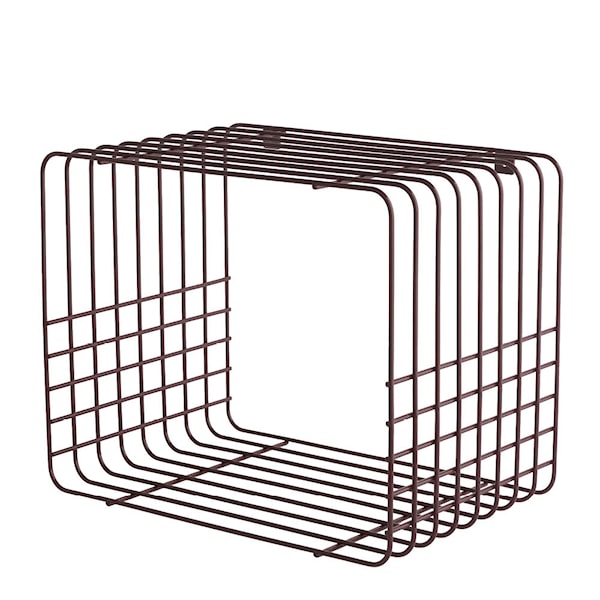 Wire hylla 38x26x31 cm vinröd