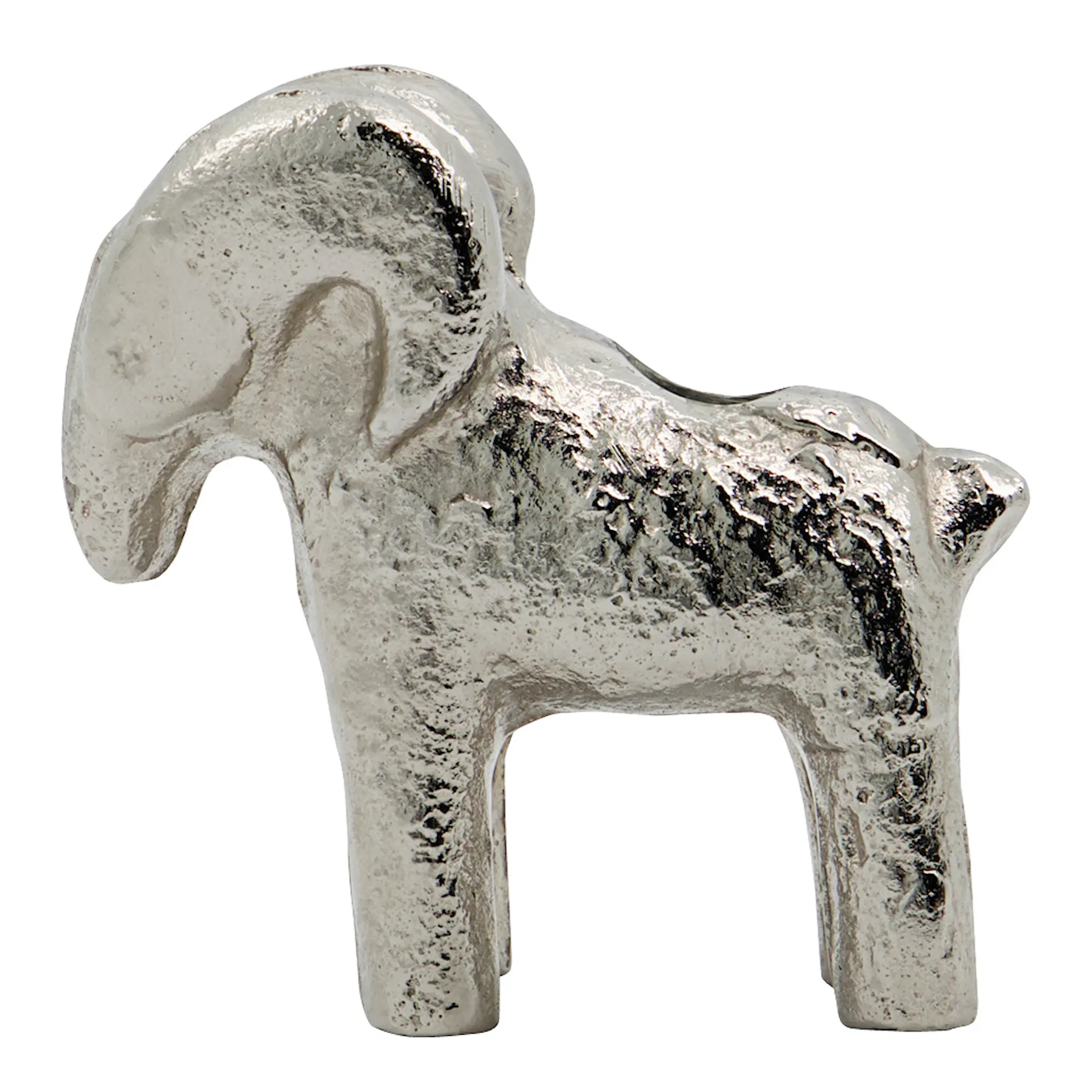 House Doctor Ram ljusstake 7 cm antiksilver
