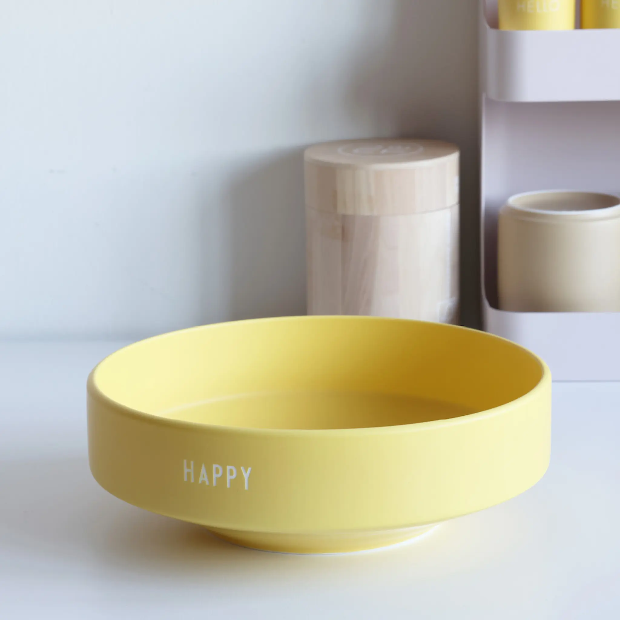 Design Letters Favourite Kulho Happy 1,2 L Keltainen