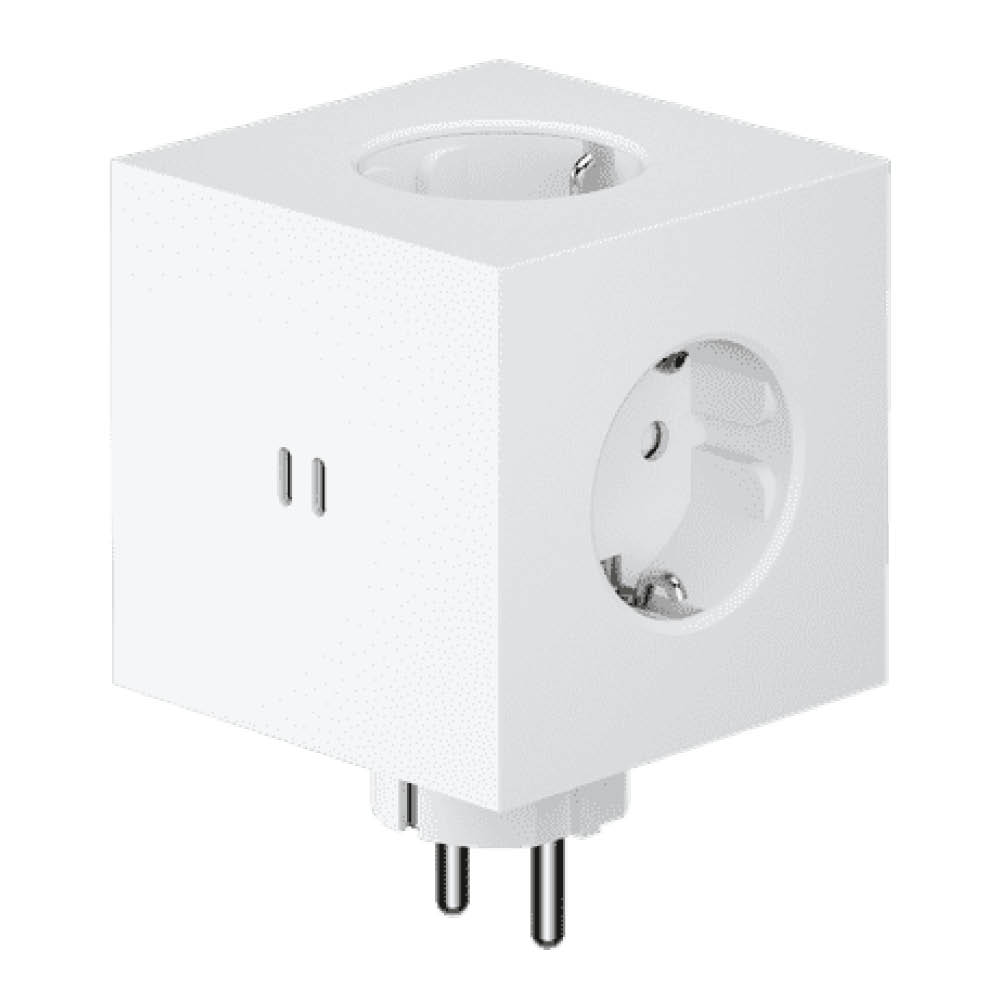 Avolt - Square 2 USB-C Lisäpistorasia 30W Opal White
