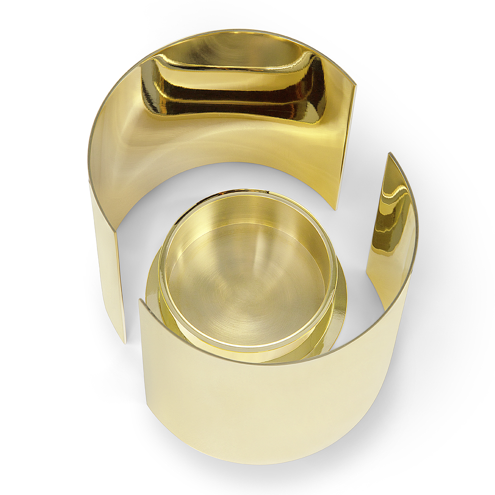 Skultuna Infinity telysholder 3 deler 10 cm messing