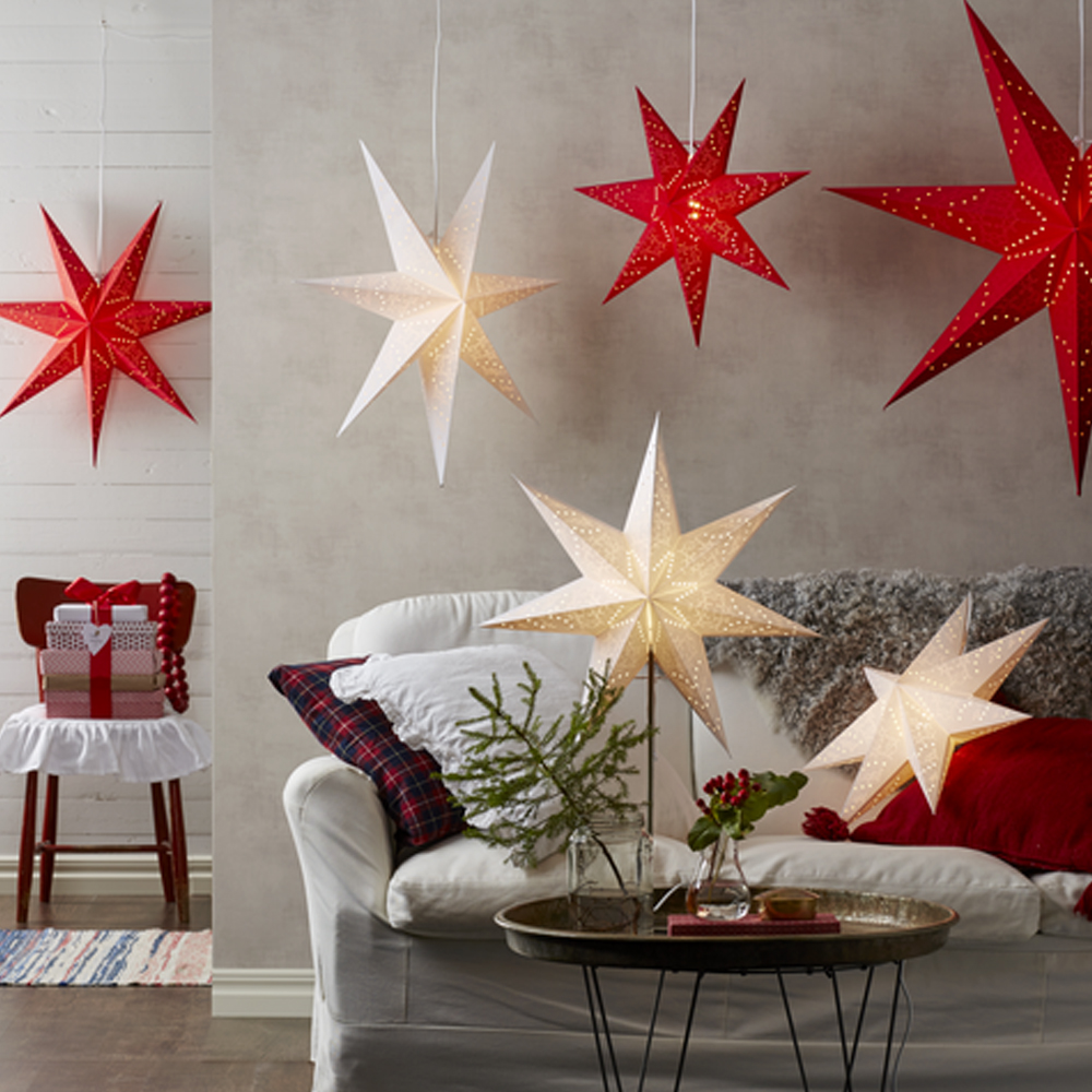 Star Trading Sensy Pappersstjärna 70 cm Röd